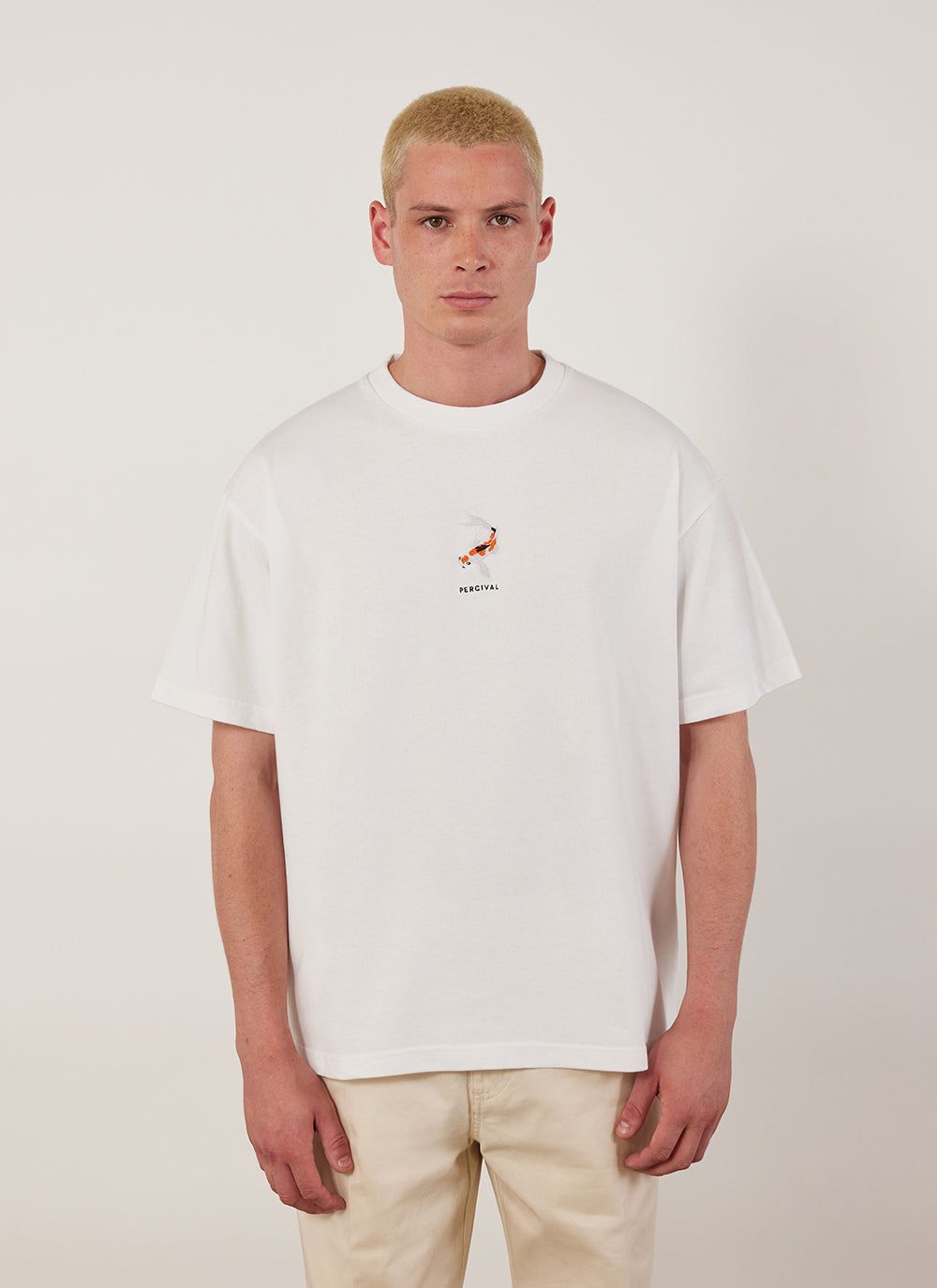 Koi Carp Oversized Tee White