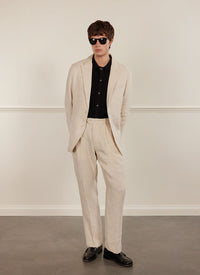 Waffle Knit Stretch Blazer Navy