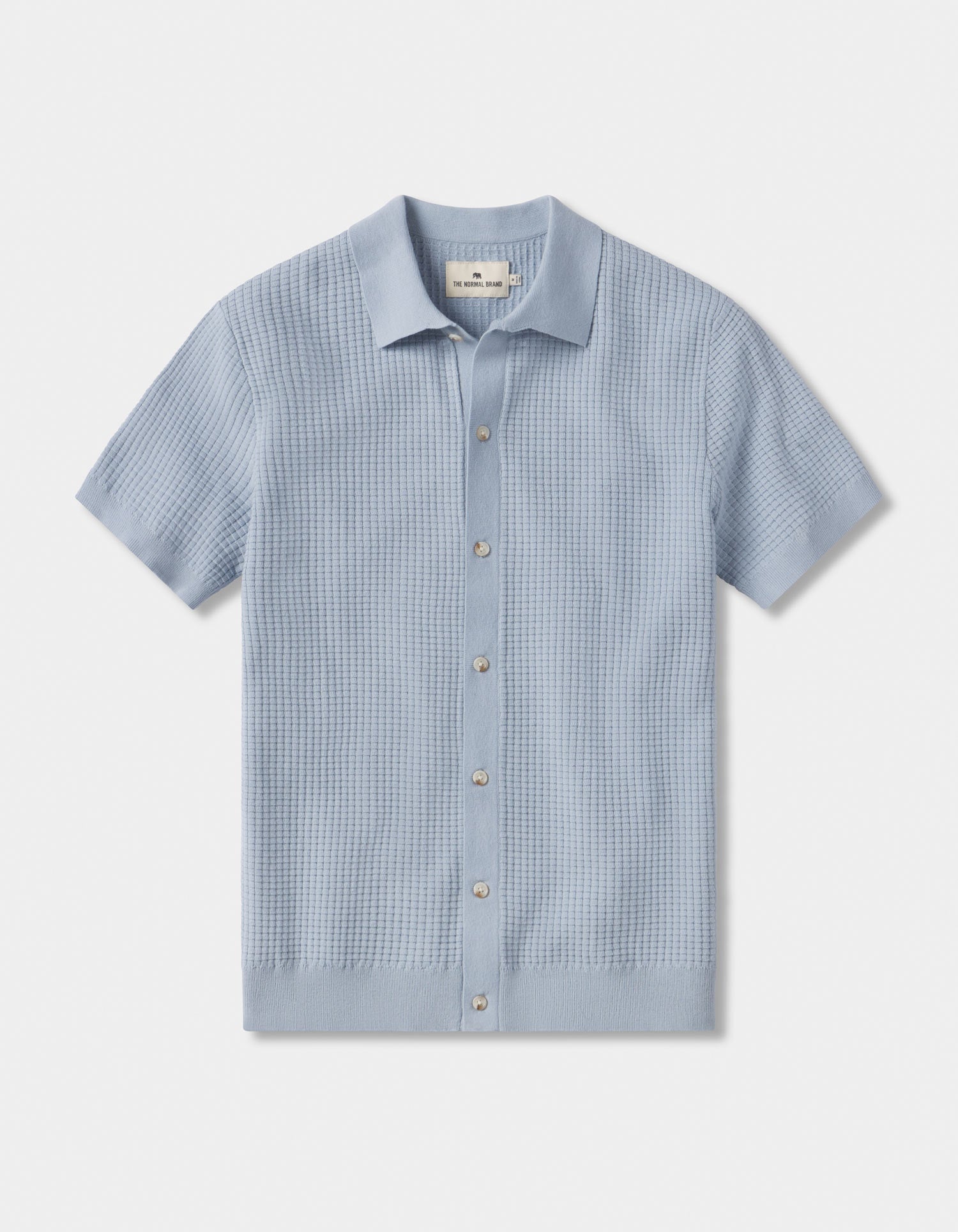 Waffle Stitch Button Up