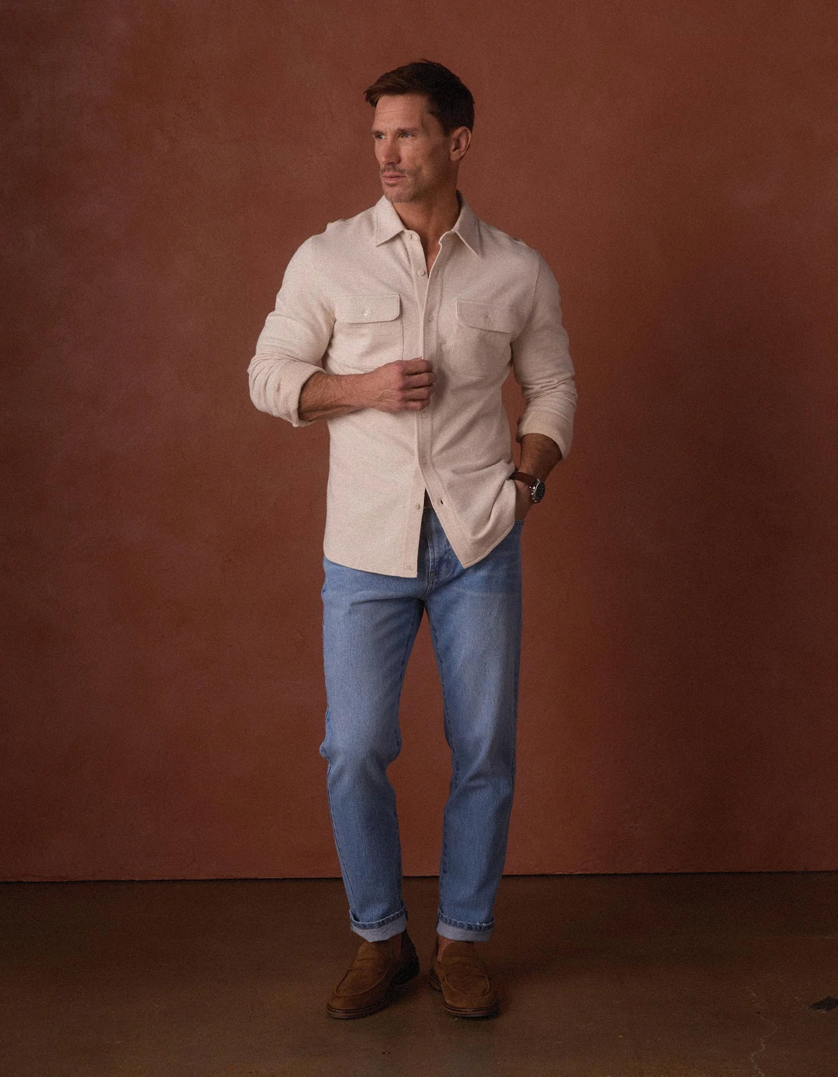 Textured Knit Everyday Shirt Birch