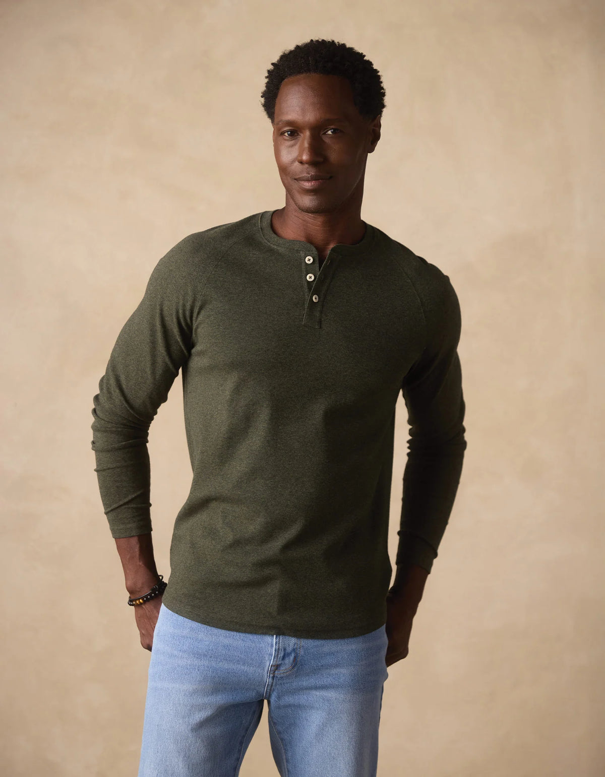 Puremeso Everyday Henley Olive
