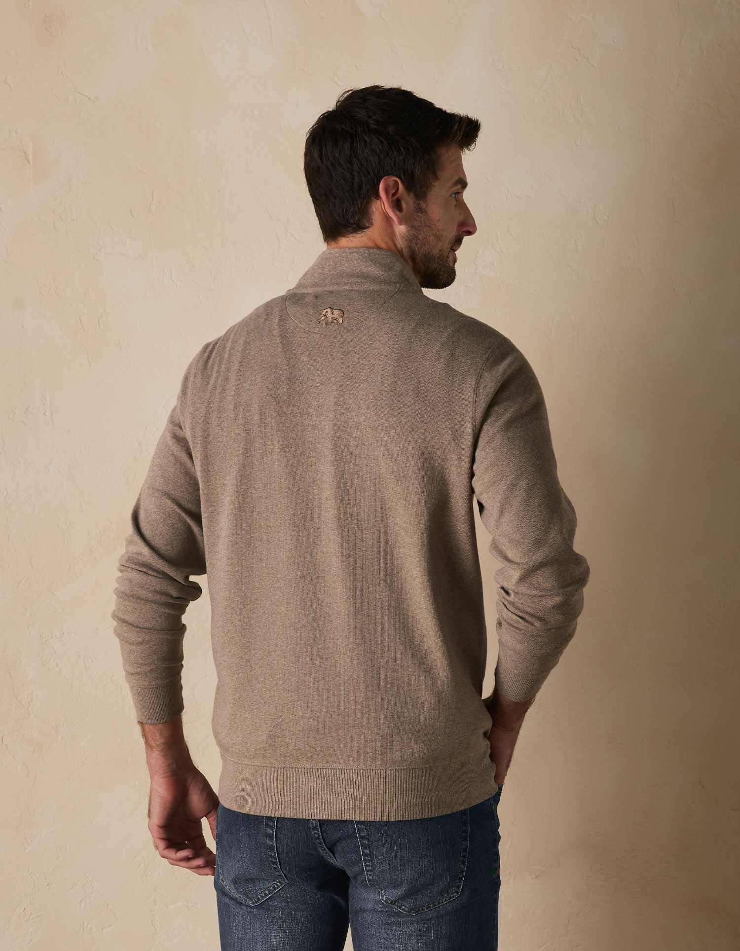 Puremeso Weekend Quarter Zip Taupe