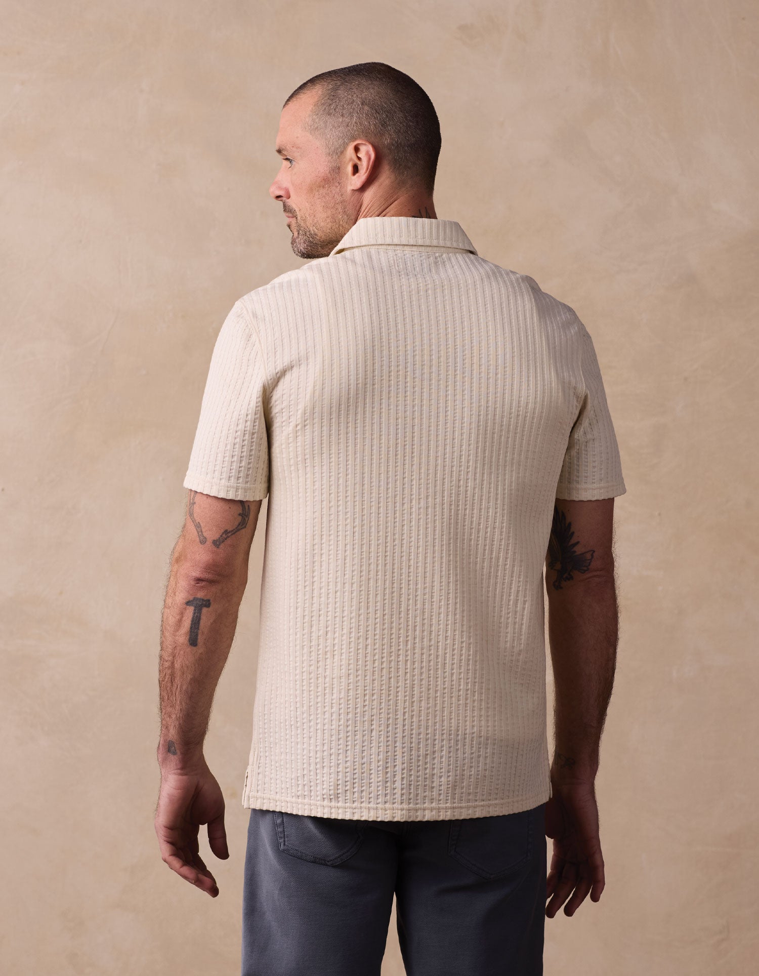 Knit Getaway Button Up Stone