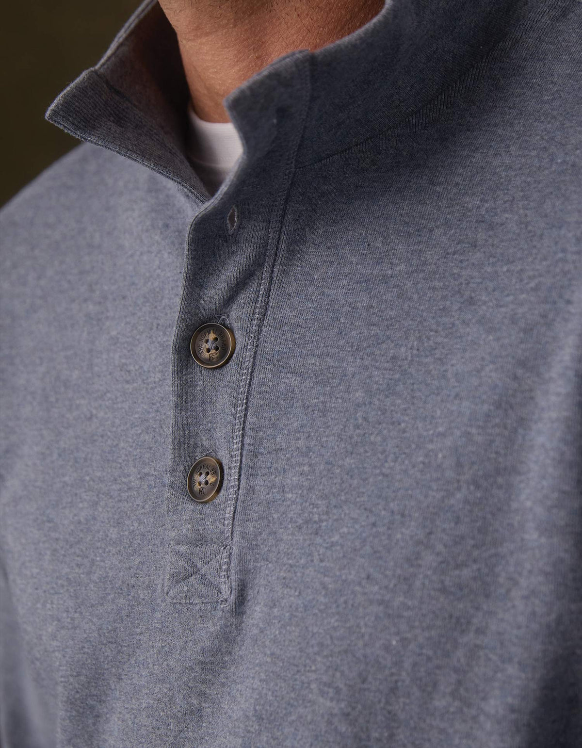 Puremeso Everyday Henley Bluestone