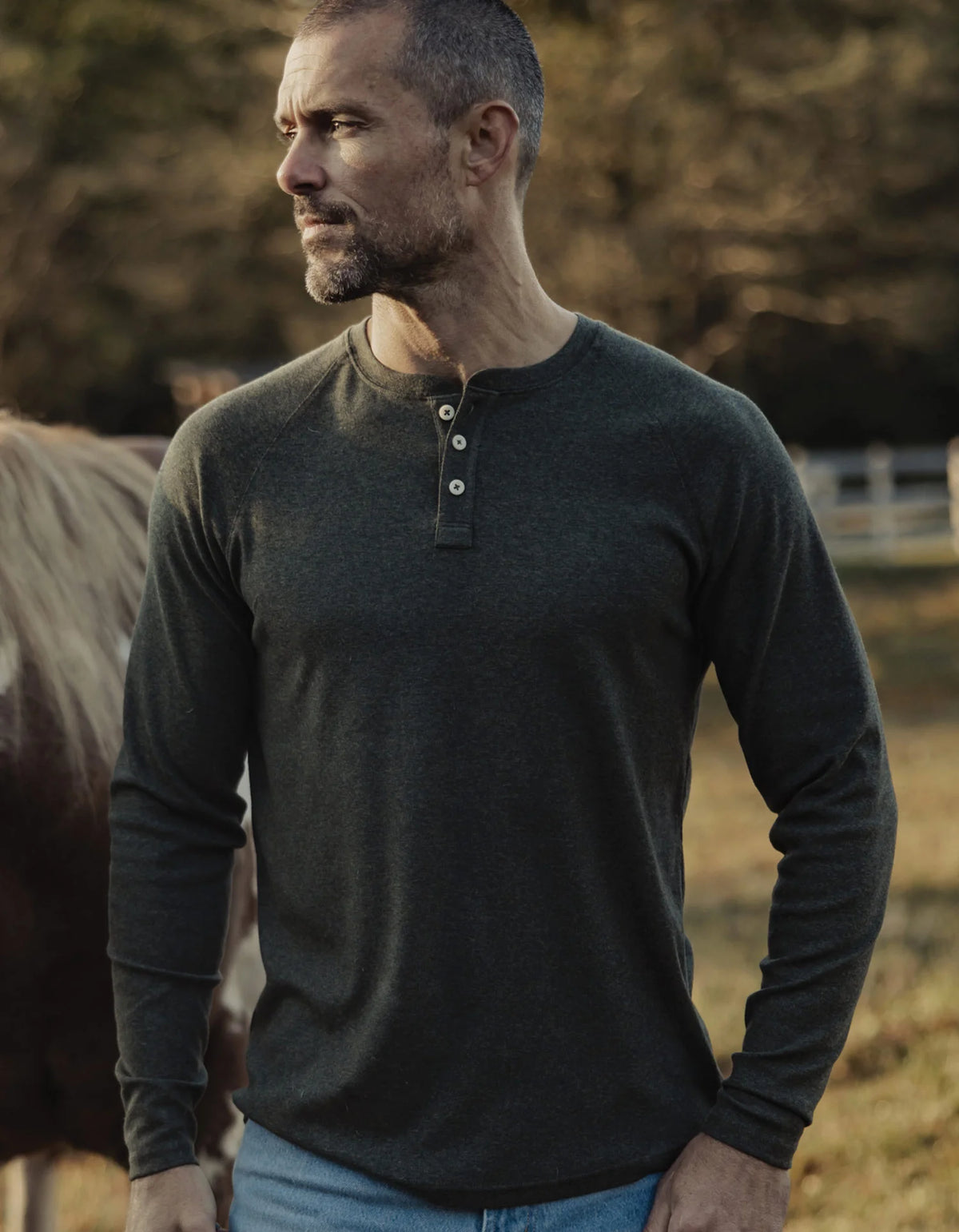 Puremeso Everyday Henley Olive