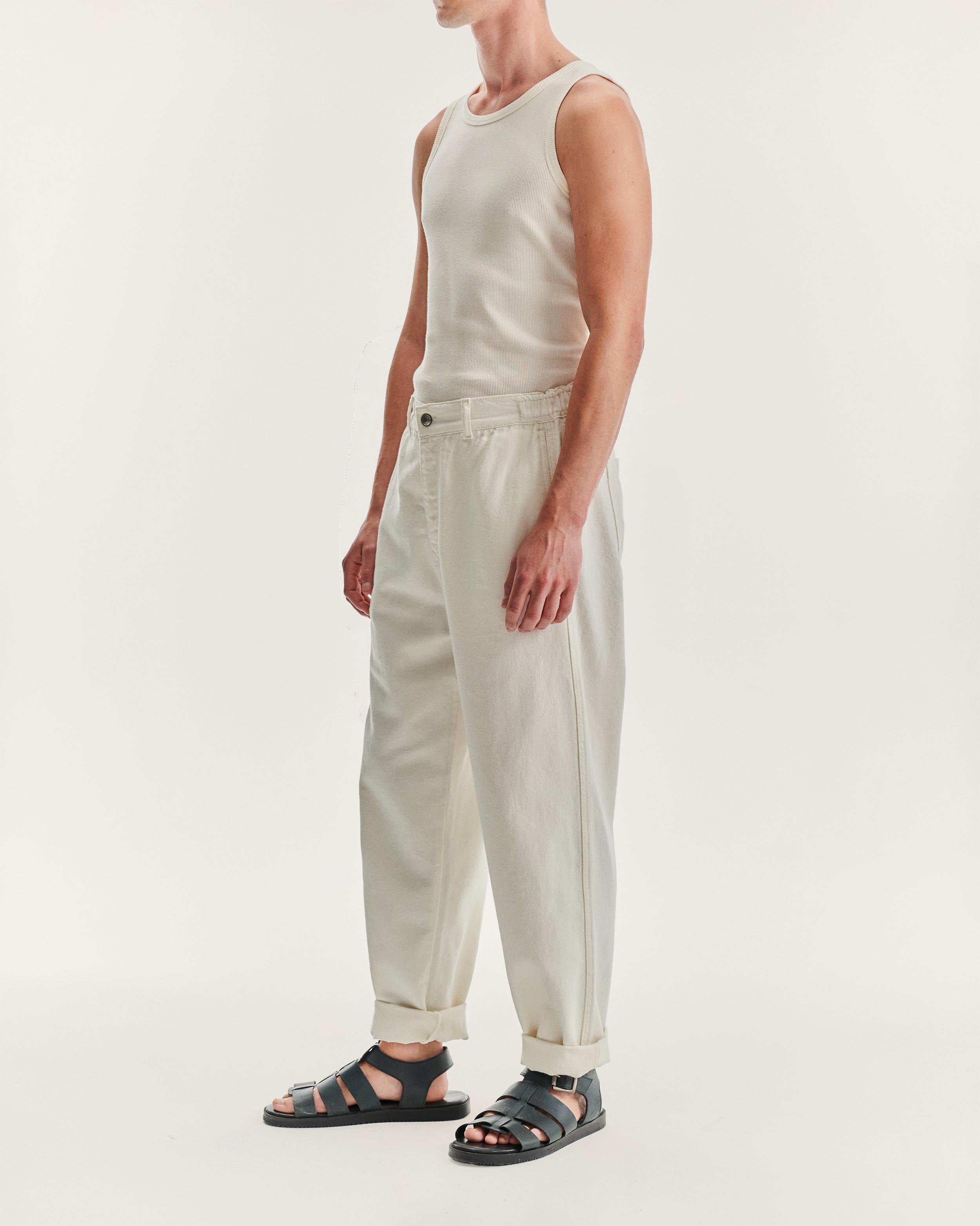 Calder Cotton Twill Pant Ecru