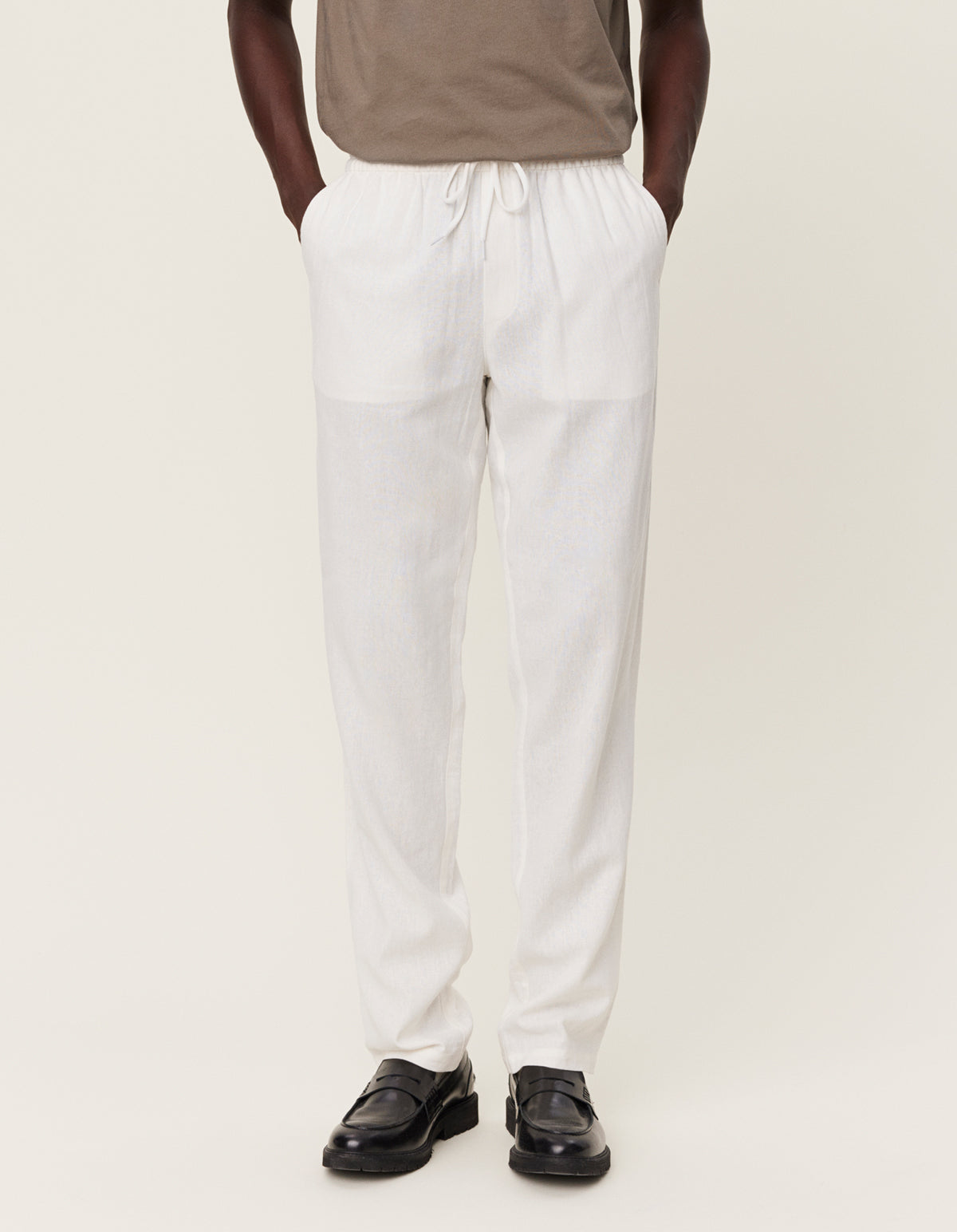 Patrick Linen Pants White