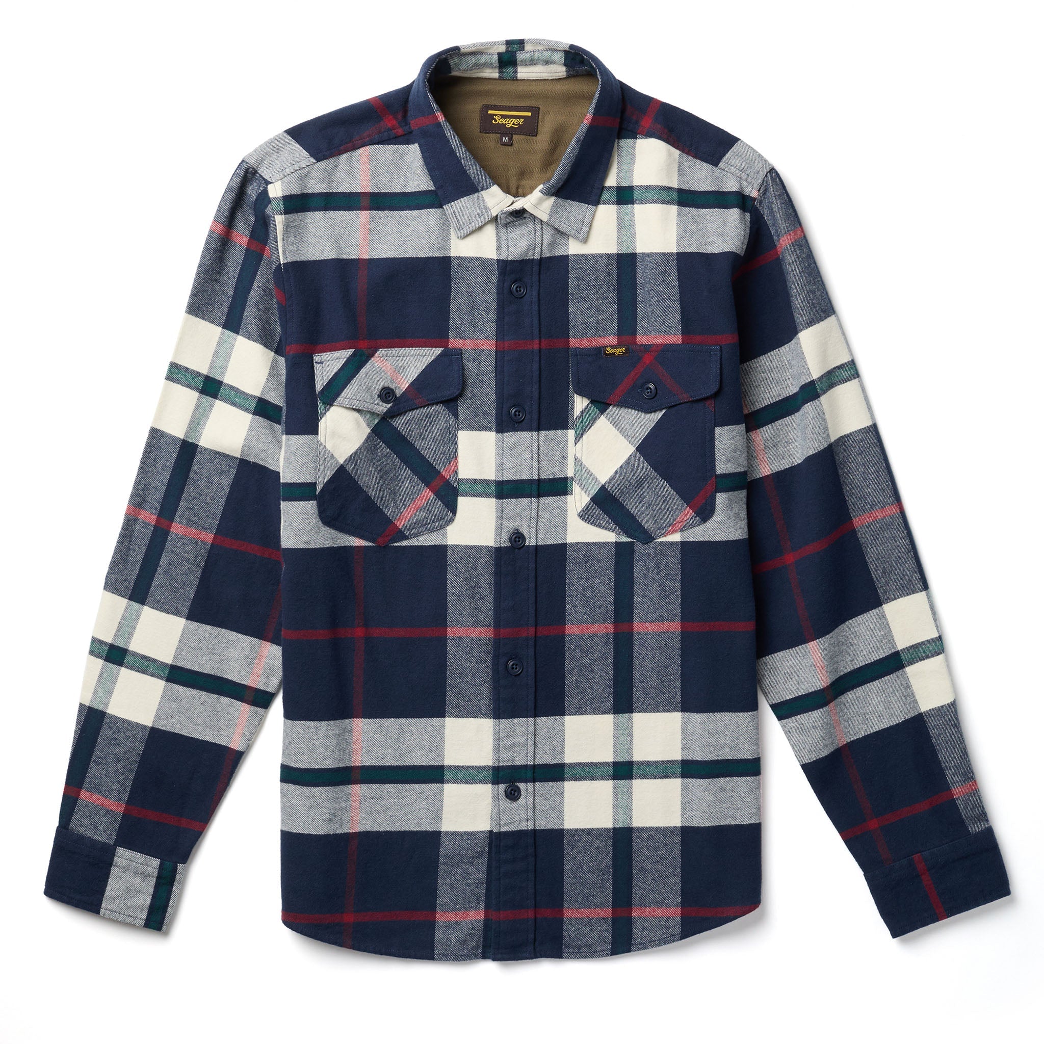 Calico Flannel Navy Big Plaid