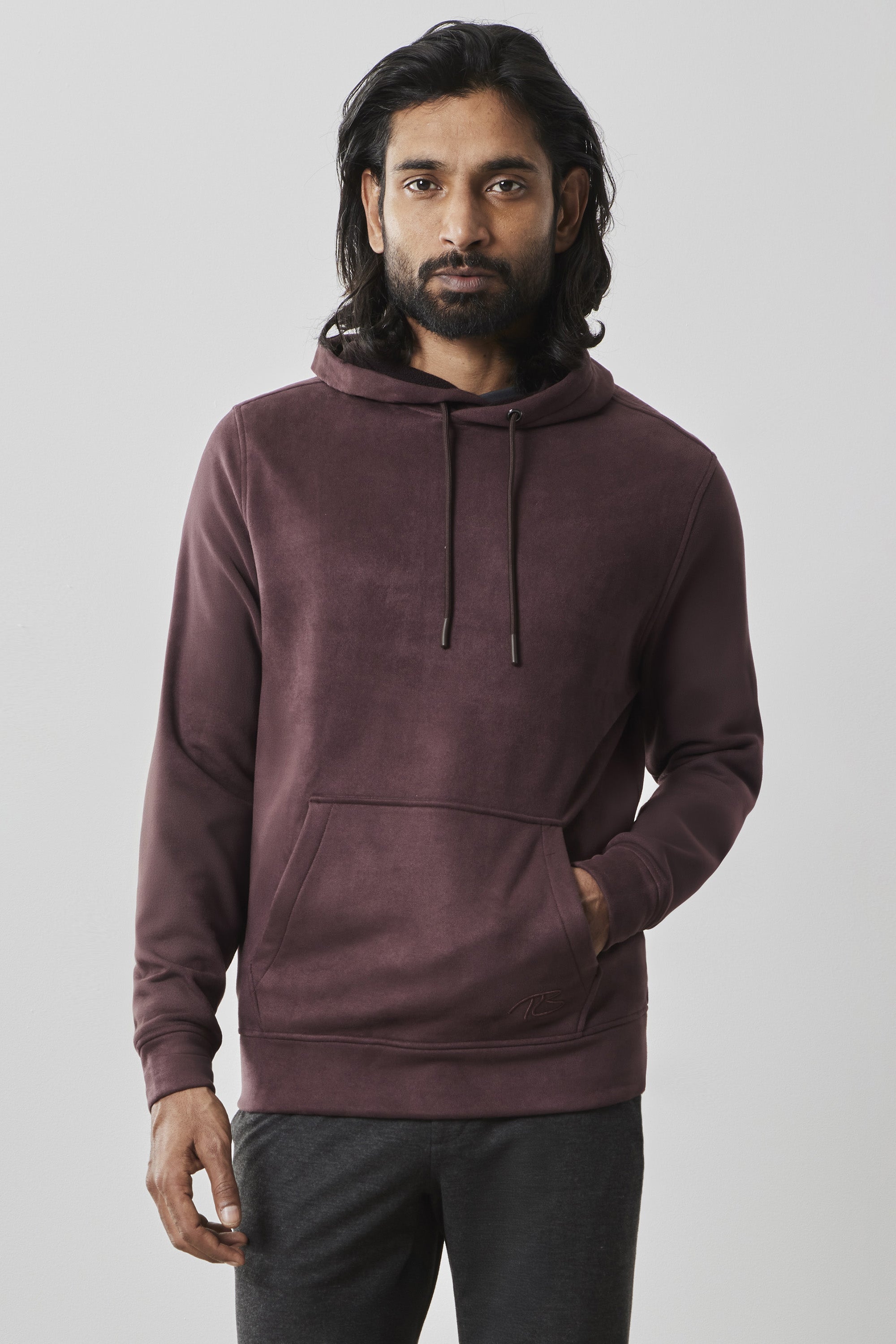 Sidewinder FX Suede Hoodie in Bordeaux