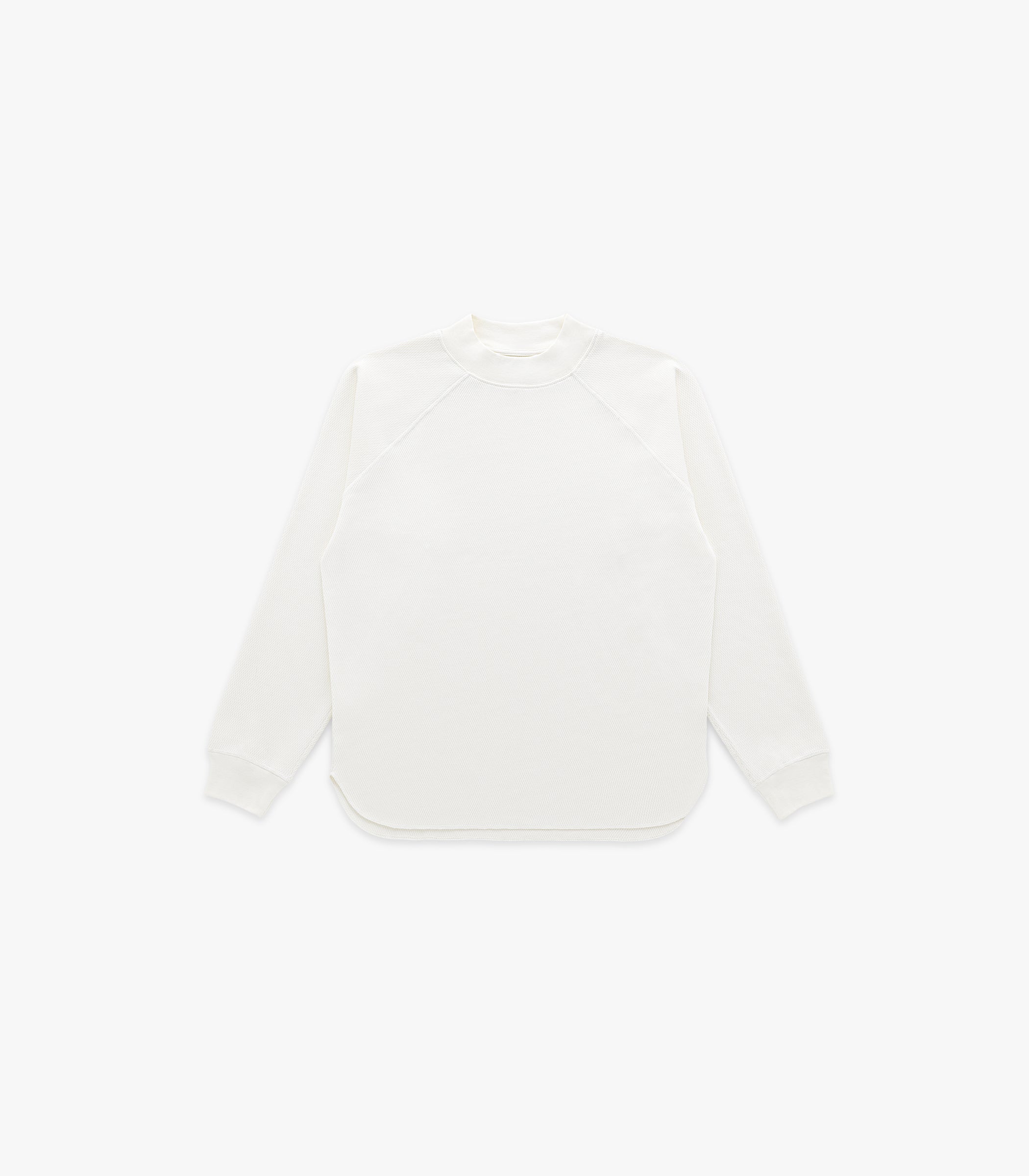 Raglan Mock Neck Thermal Milk