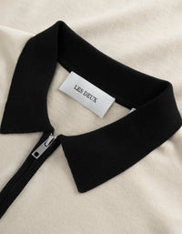 Raul Knitted Polo Ivory/Black