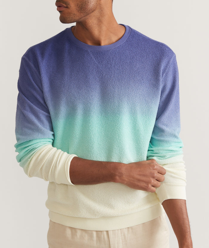 Vintage Terry Out Crewneck Cool Ombre