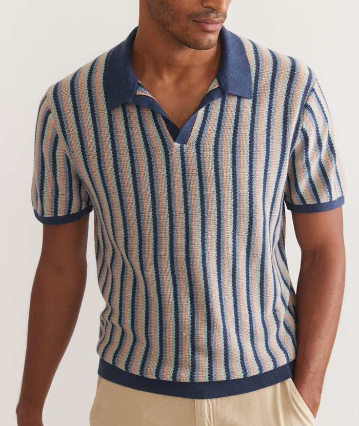 Archive Liam Sweater Polo Cool Multi Stripe