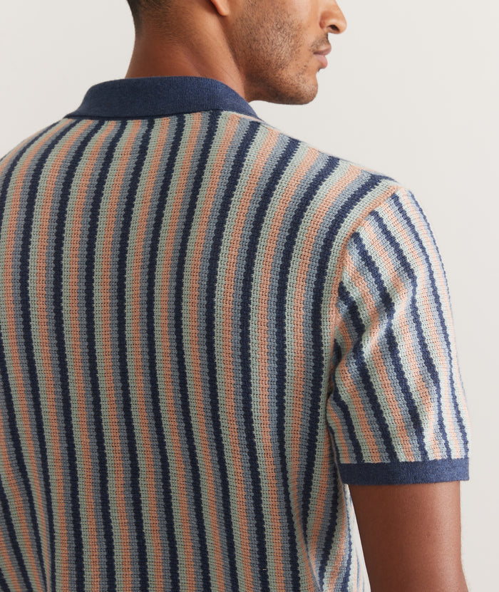 Archive Liam Sweater Polo Cool Multi Stripe