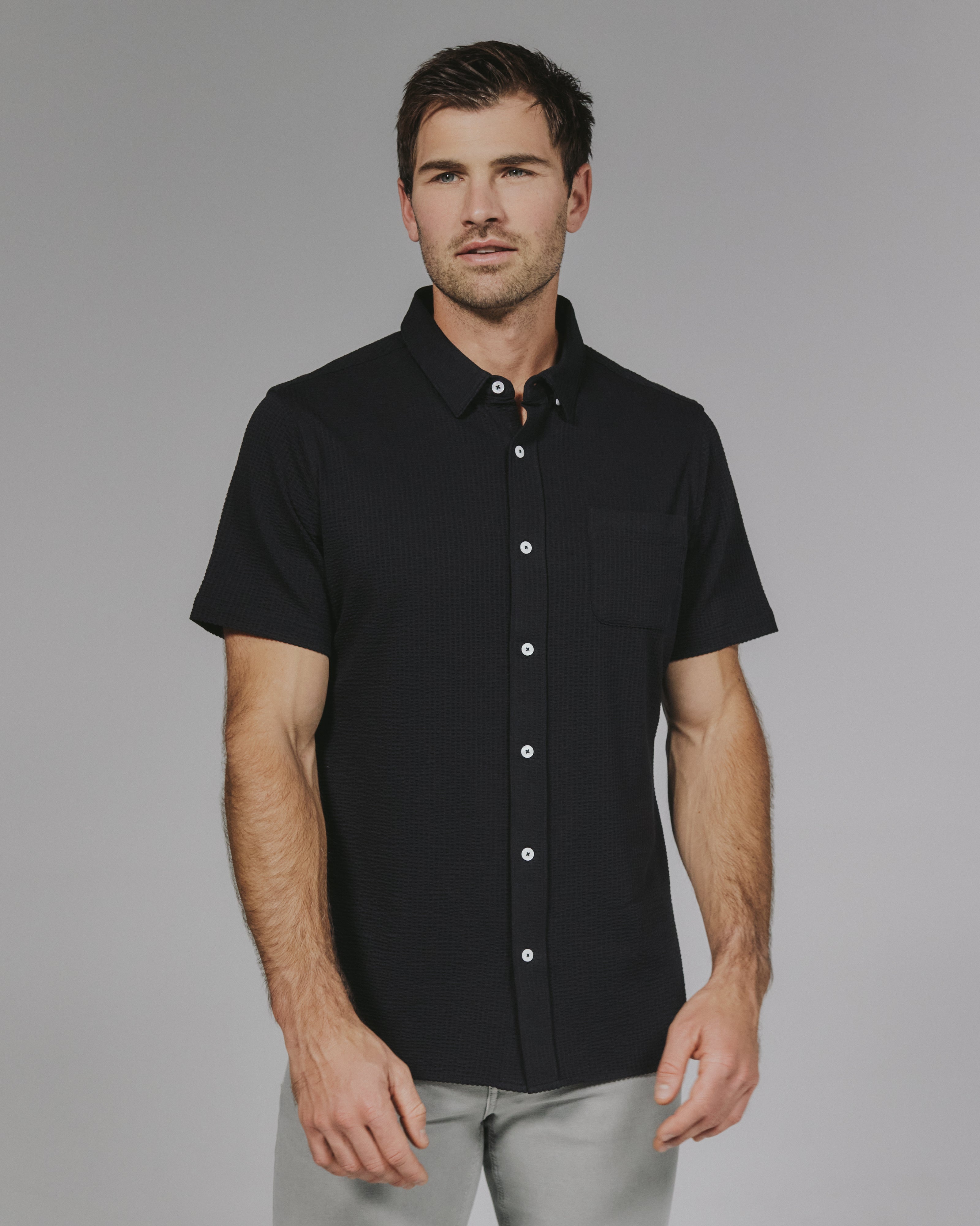 Bennet Seersucker Shirt Black