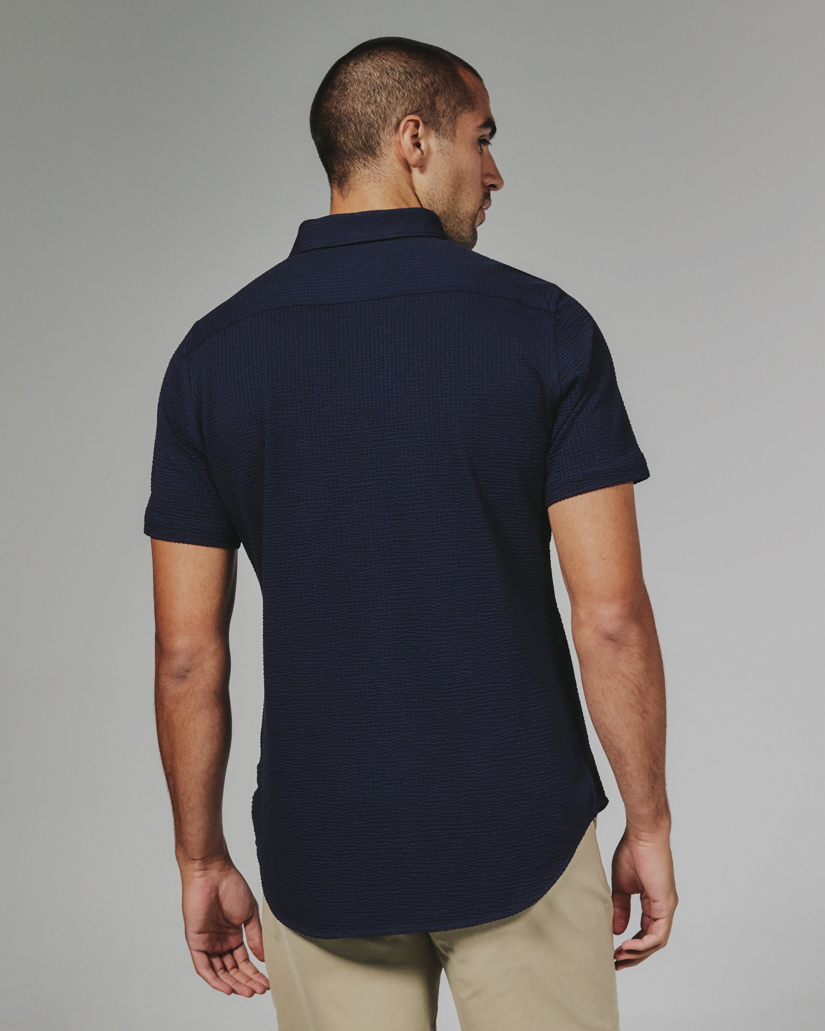 Bennet Seersucker Shirt Navy