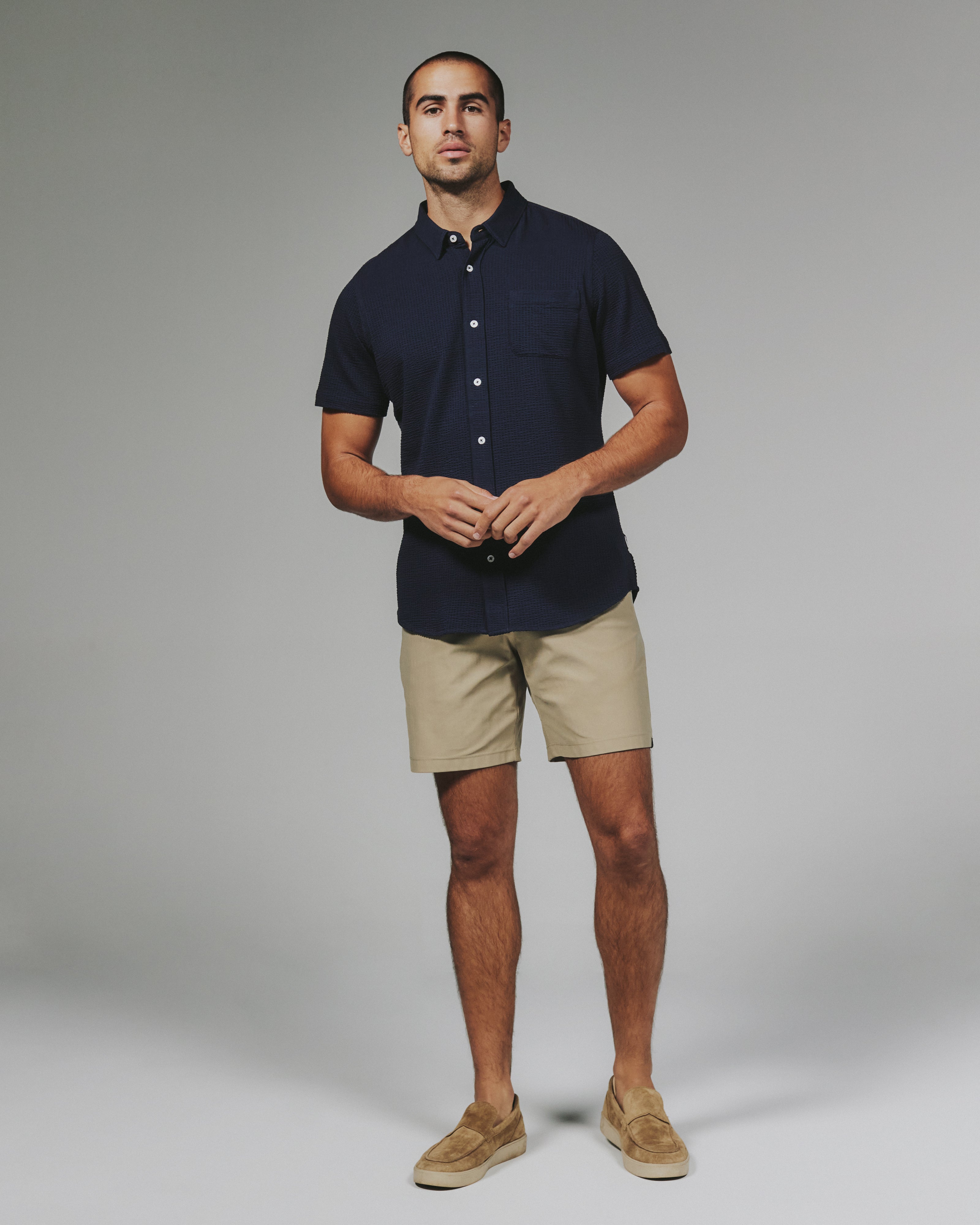 Bennet Seersucker Shirt Navy