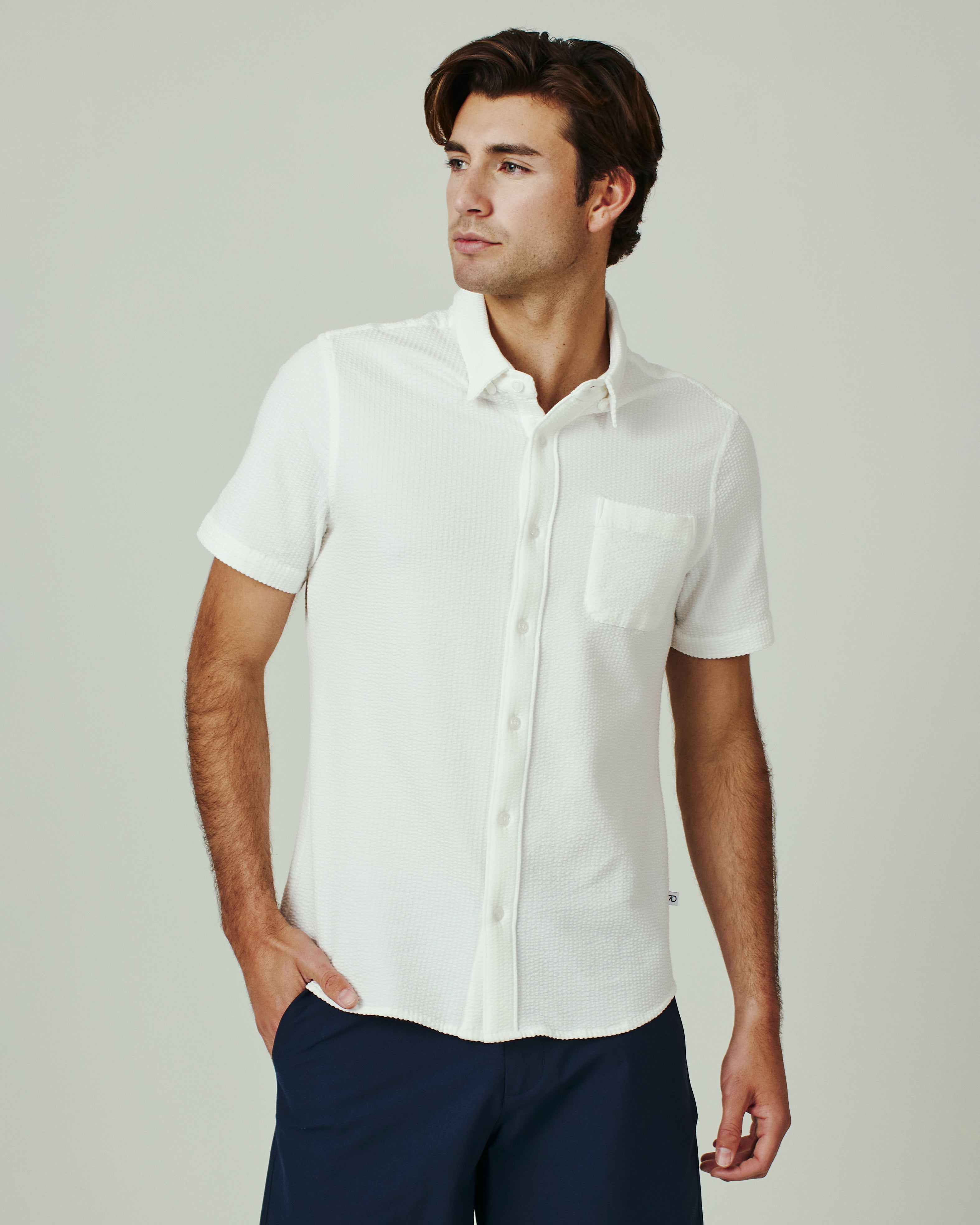 Bennet Seersucker Shirt Ivory