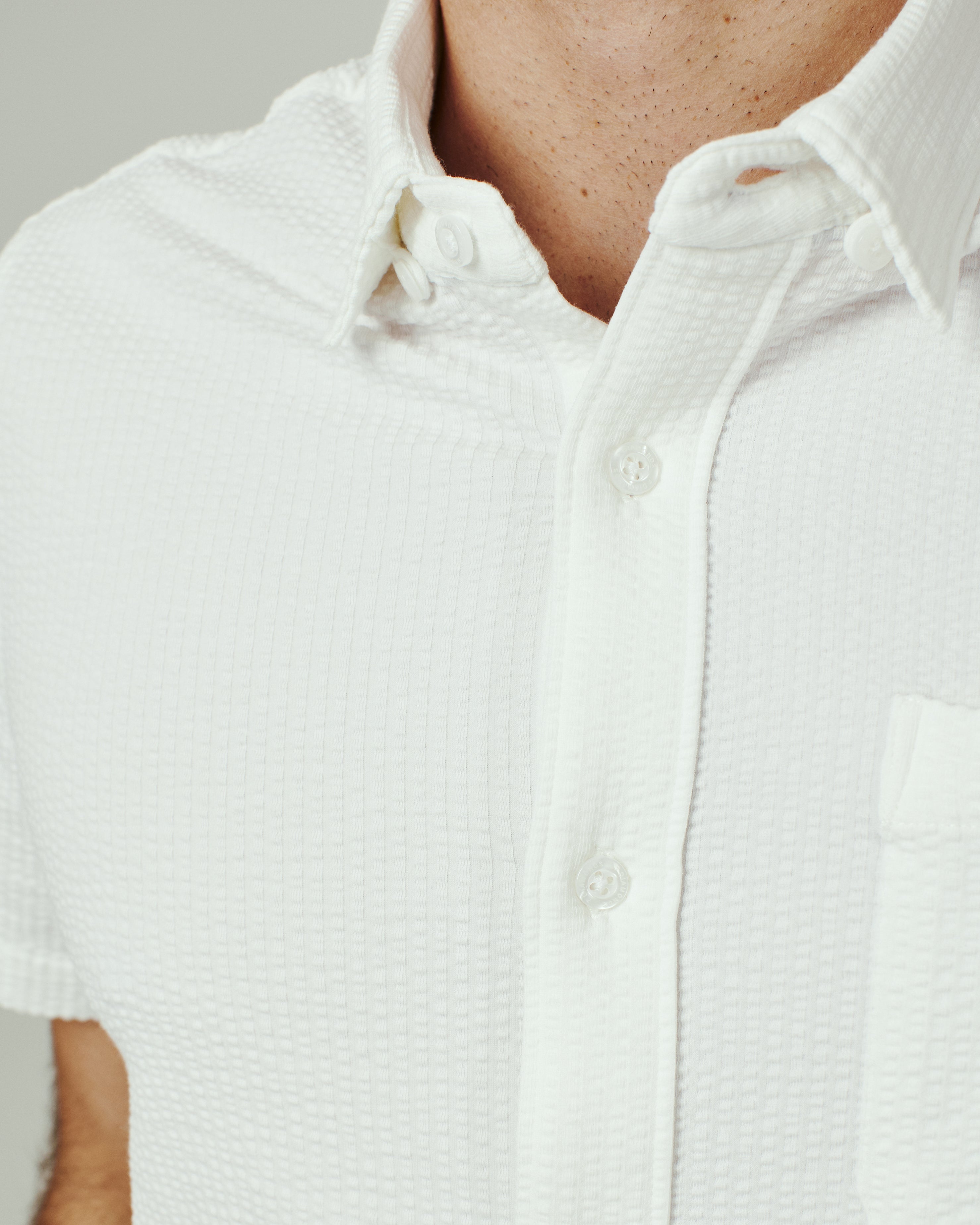 Bennet Seersucker Shirt Ivory