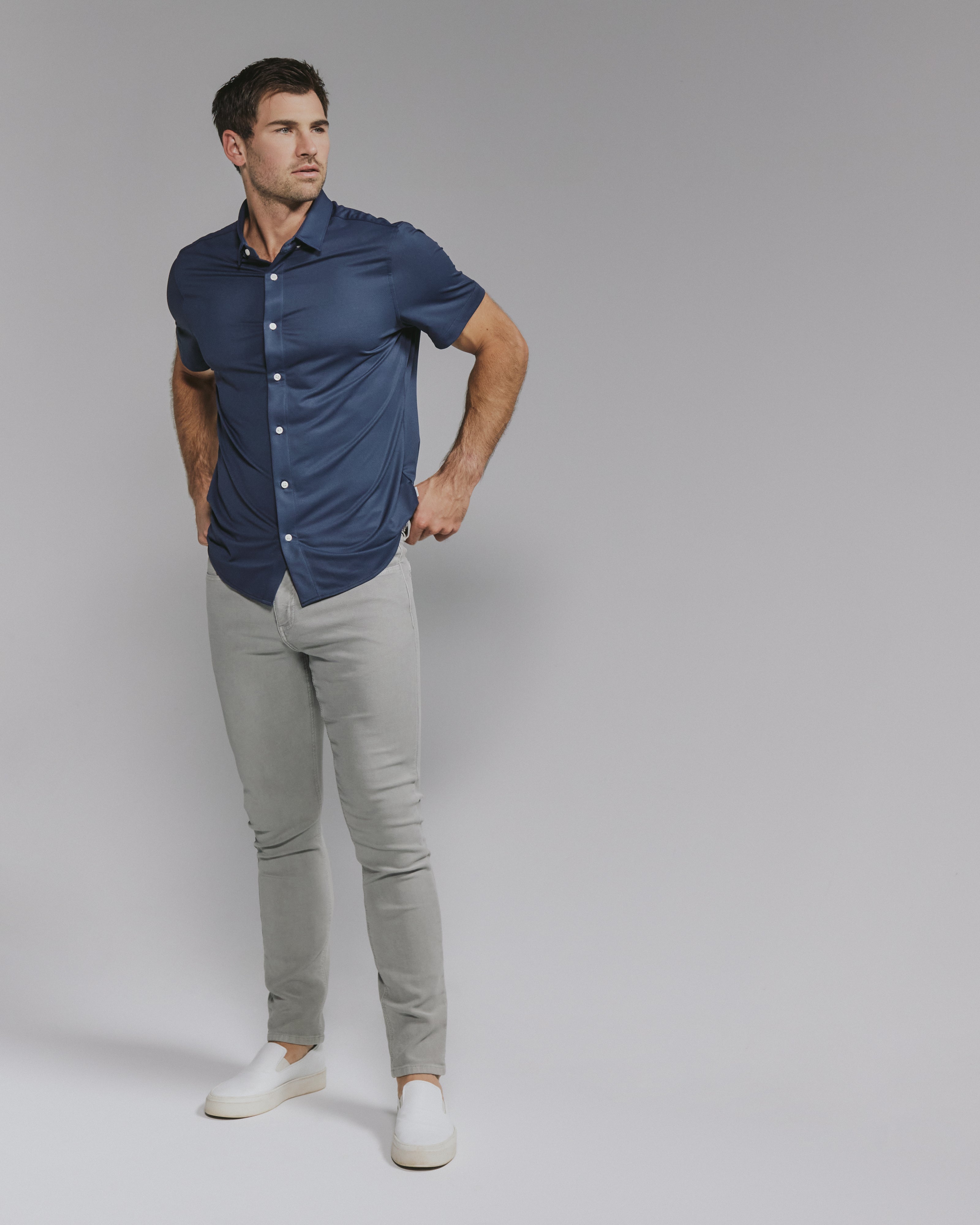 Owen Button-Up Island Blue