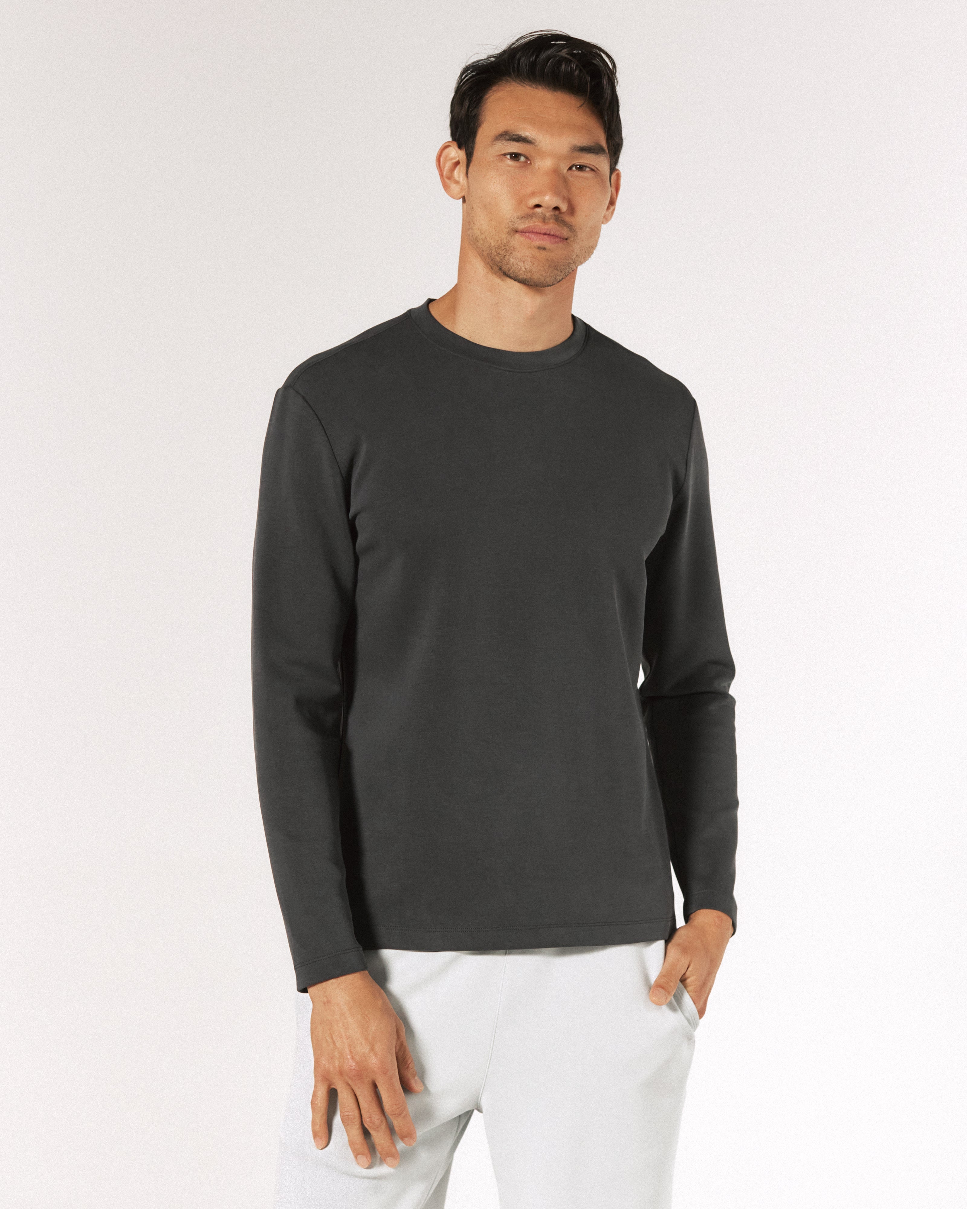 Rev Long Sleeve Modal Tee Anthracite