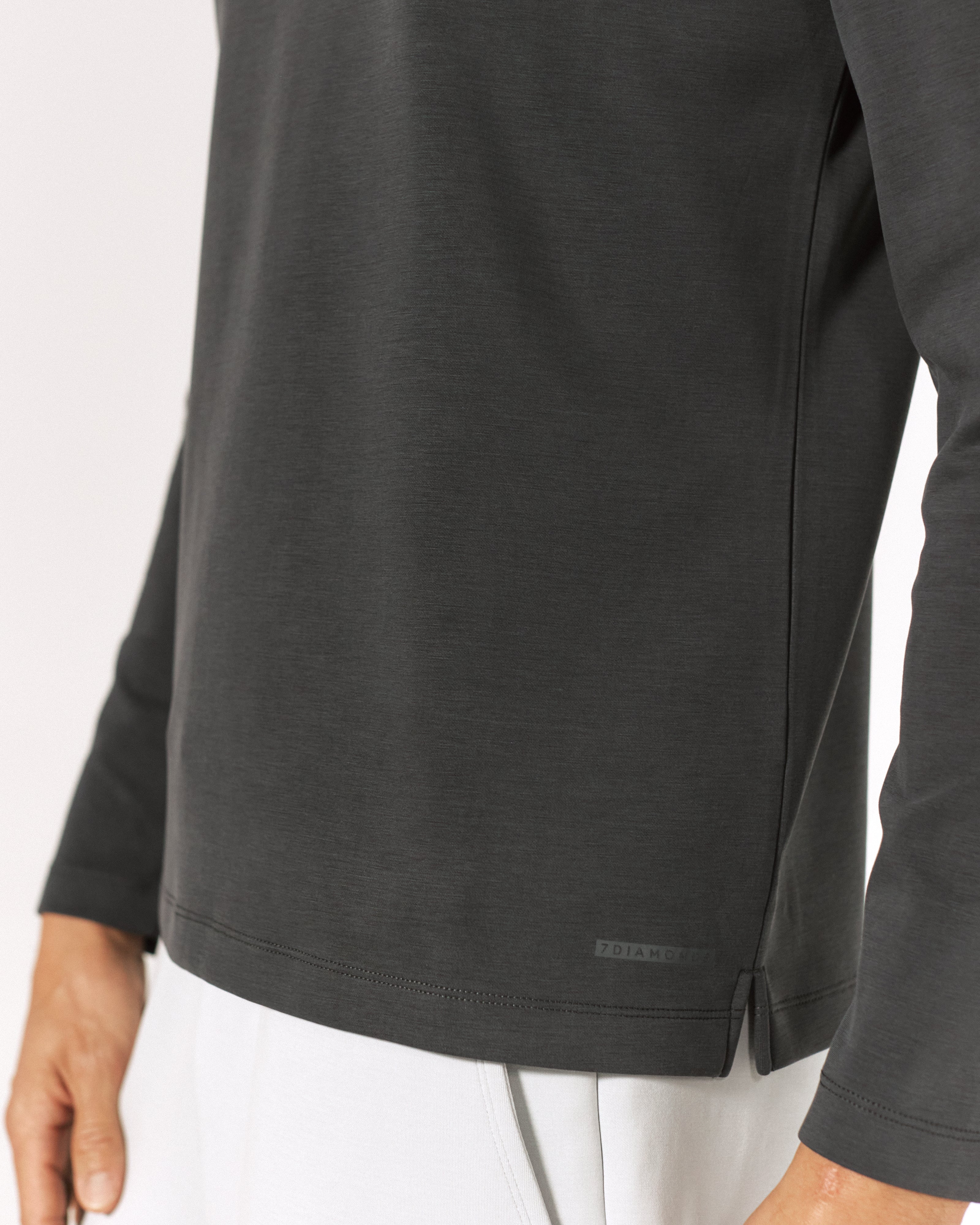 Rev Long Sleeve Modal Tee Anthracite