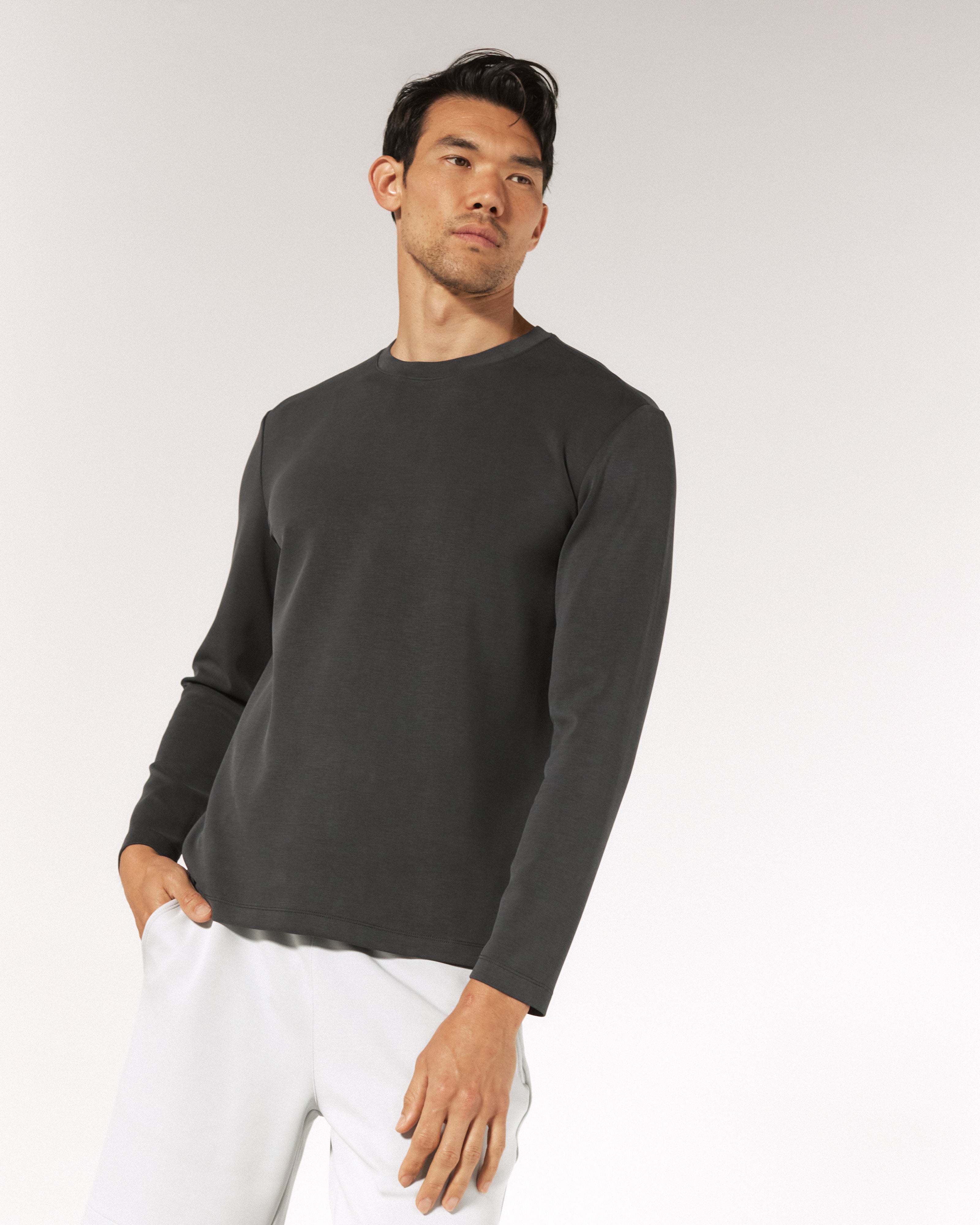 Rev Long Sleeve Modal Tee Anthracite