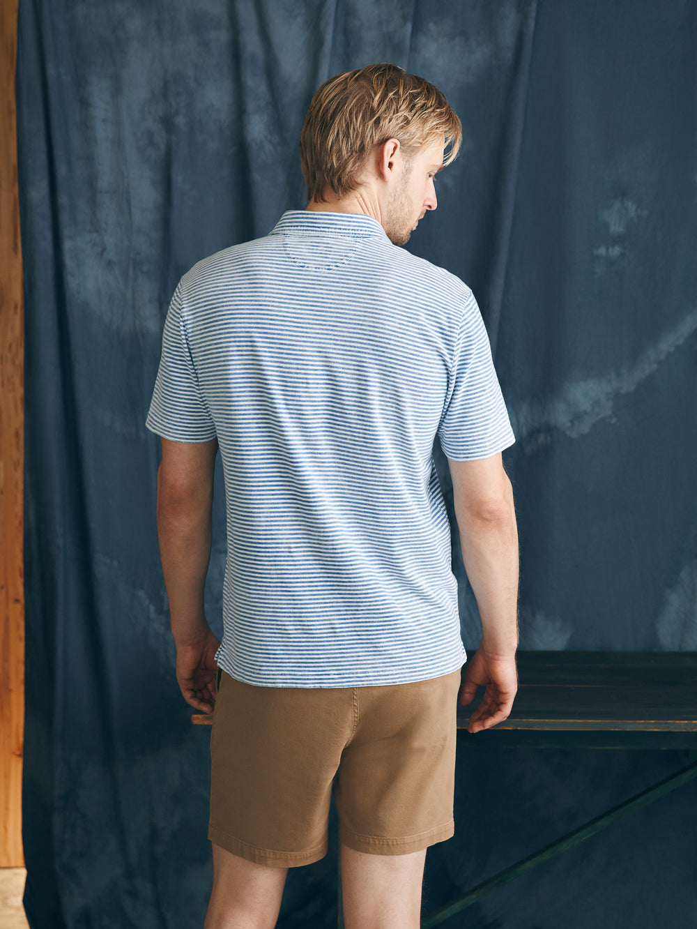 Sunwashed Indigo Polo