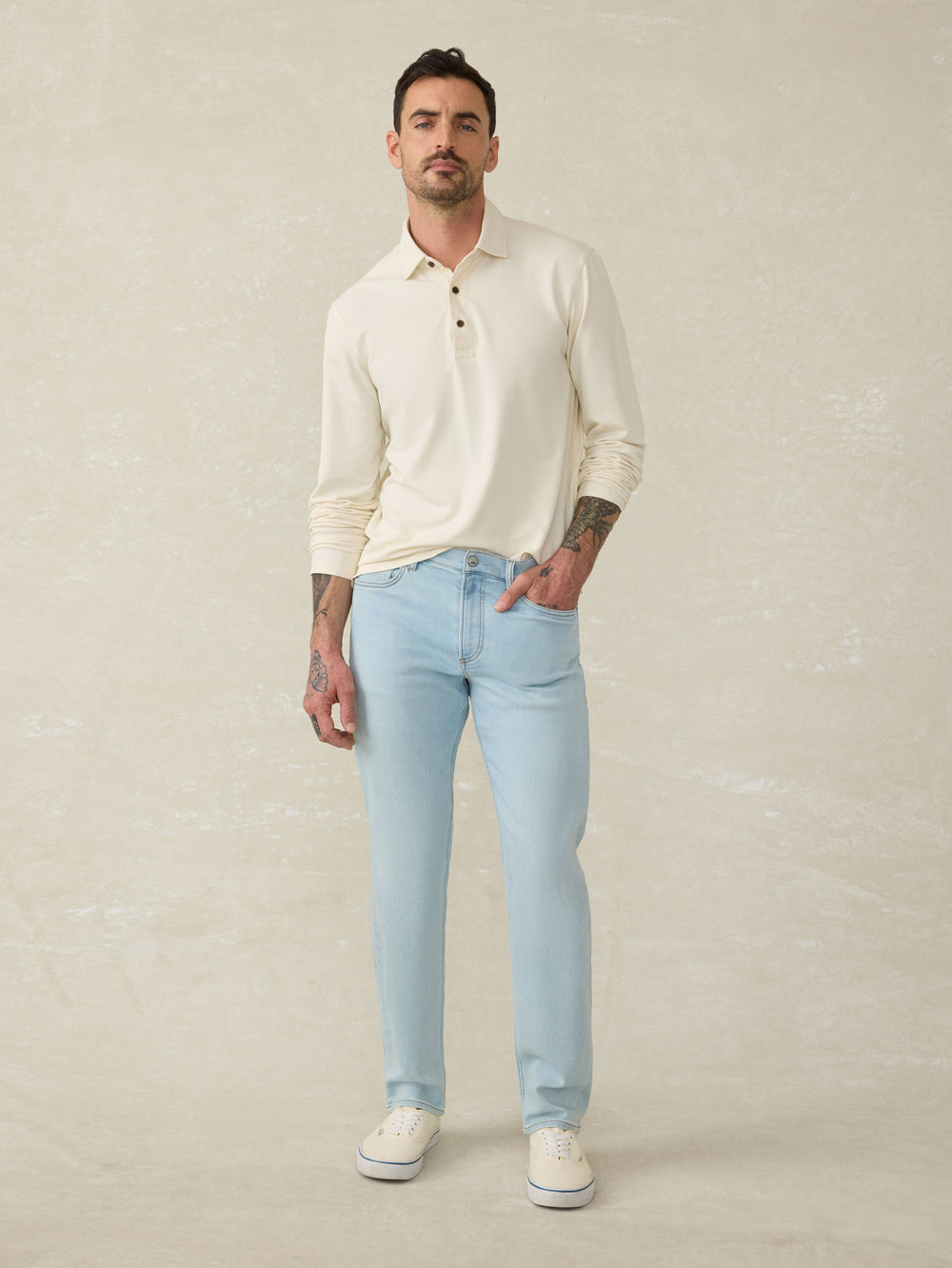 Stretch Terry Indigo 5 Pocket Riverbend Wash