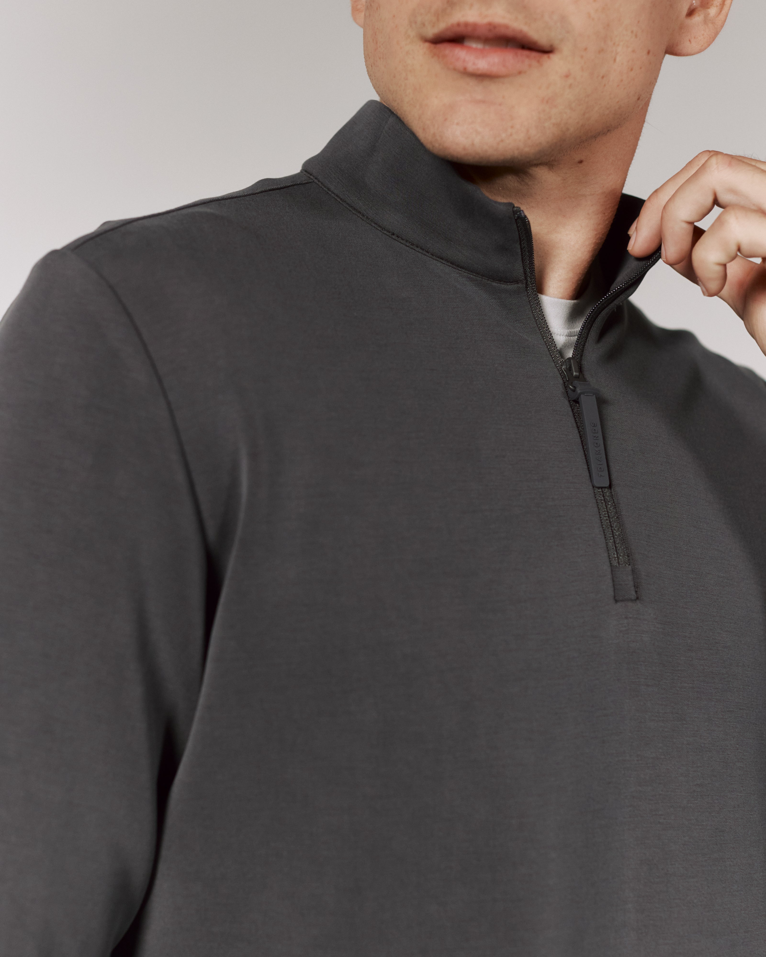 Rev 1/4 Zip Modal Sweater Anthracite