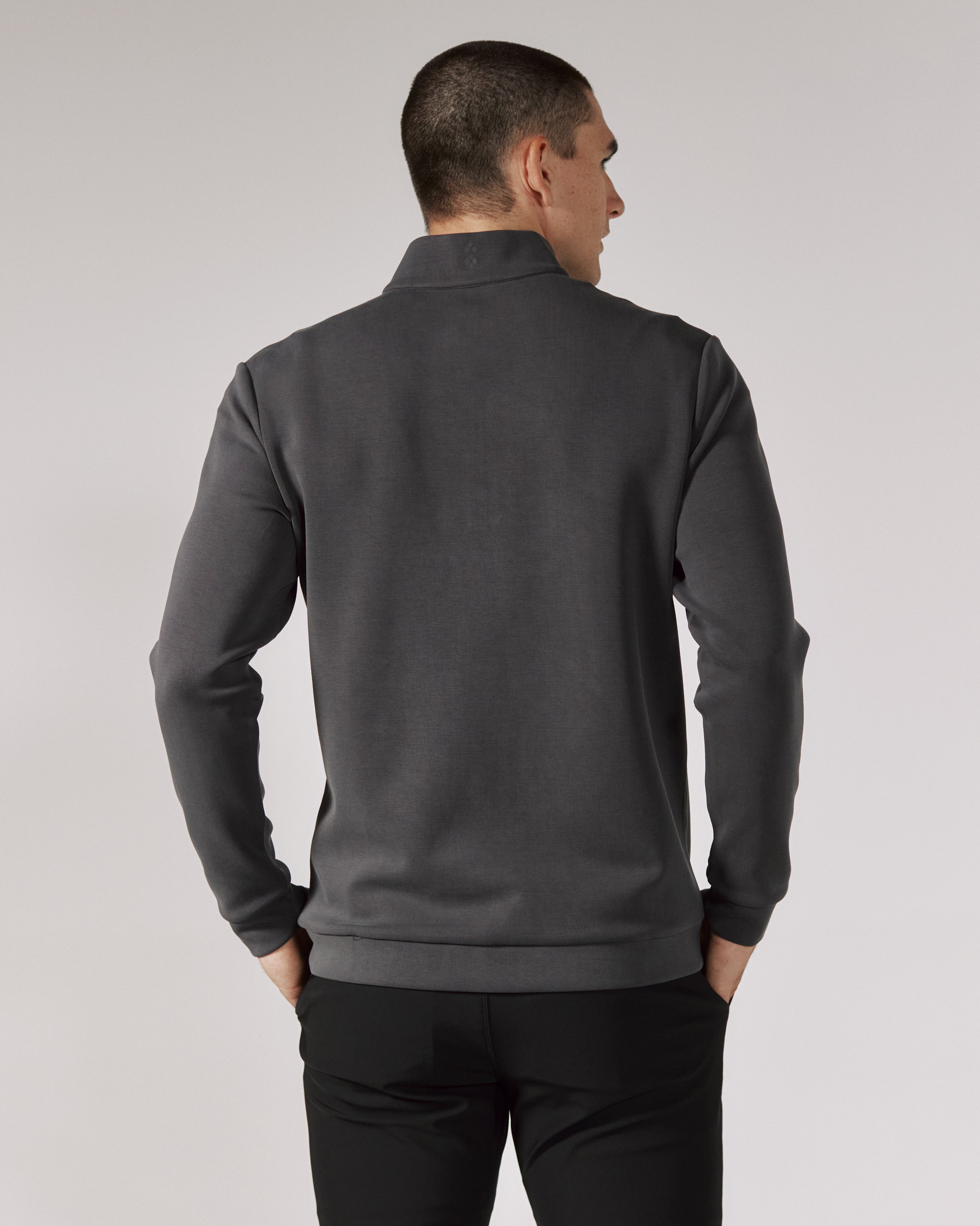 Rev 1/4 Zip Modal Sweater Anthracite