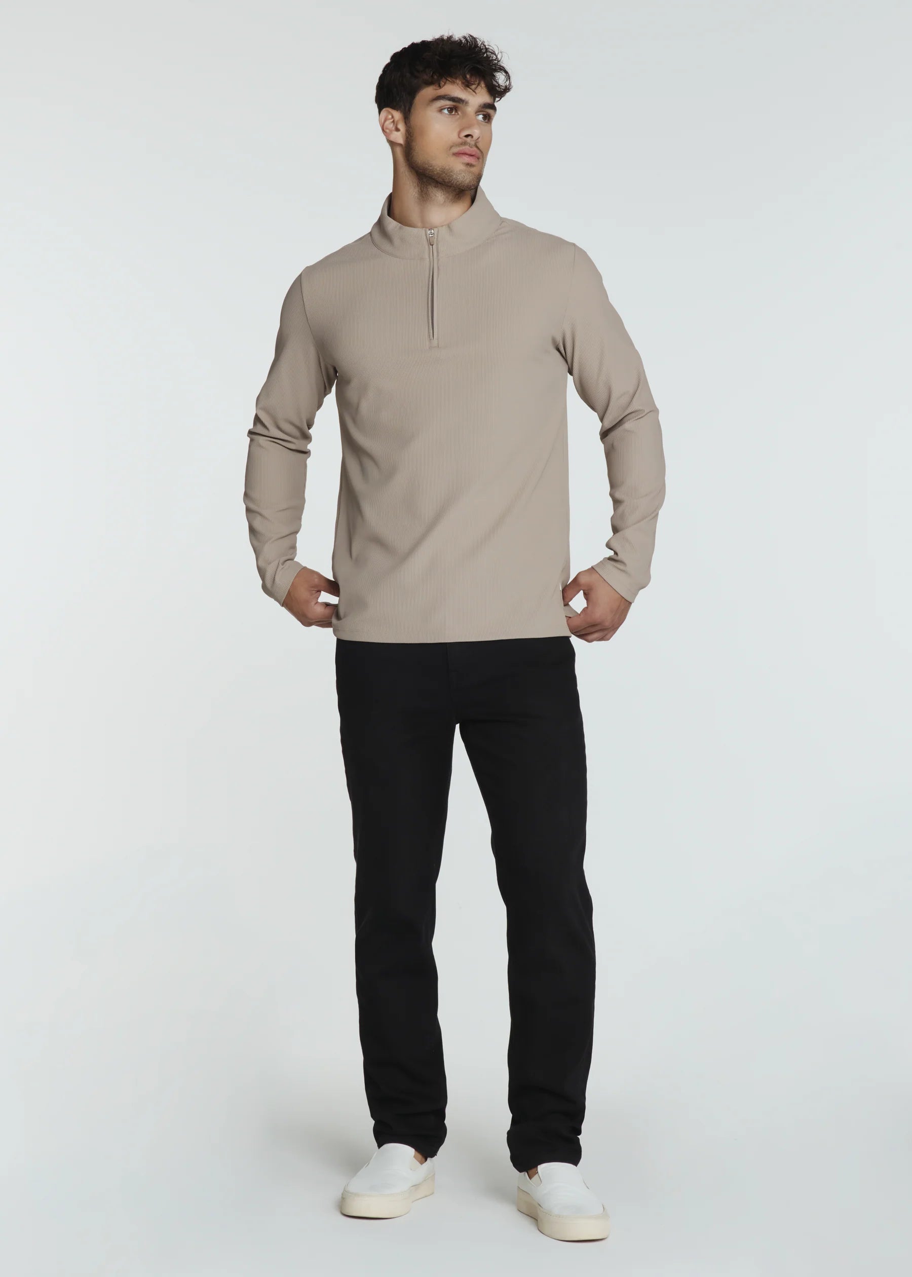 Drift Quarter Zip Pullover Taupe
