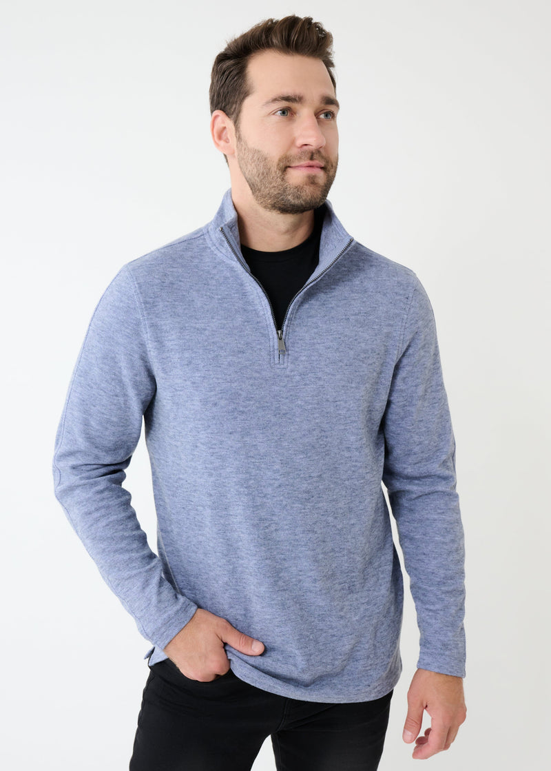 Triblend Quarter Zip Denim