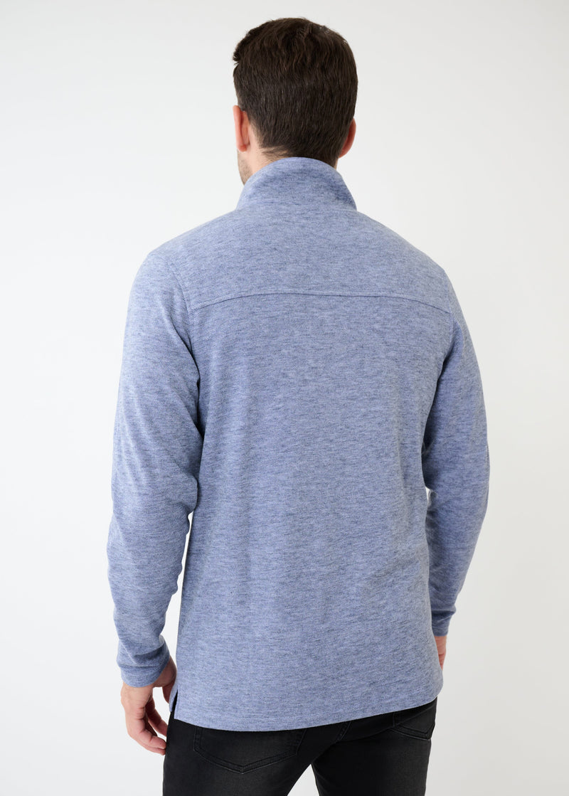 Triblend Quarter Zip Denim