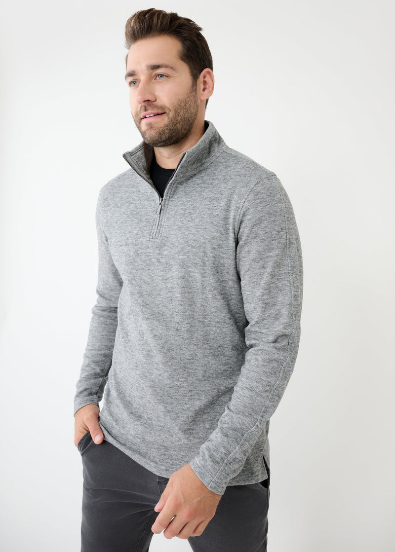 Triblend Quarter Zip Grey