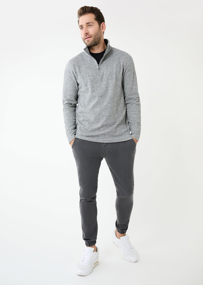 Triblend Quarter Zip Grey