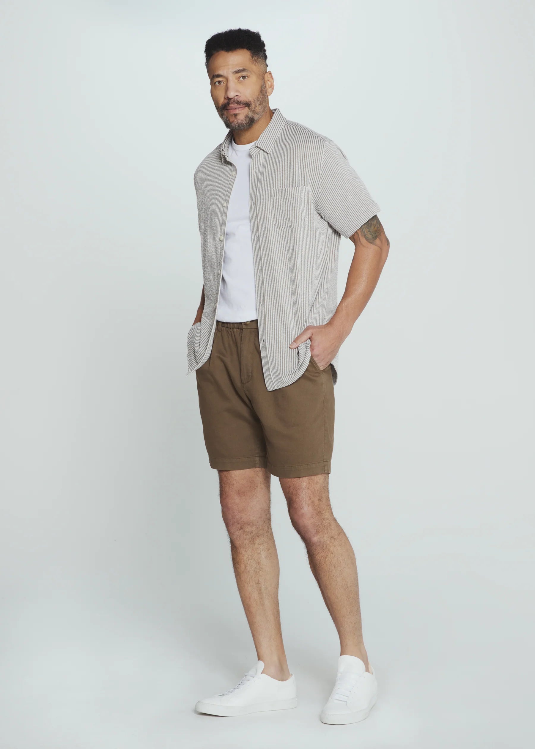 Laguna Linen Chino Short Caribou