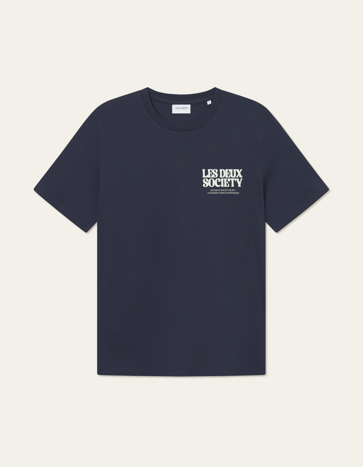 Society T-Shirt Dark Navy/Ivory