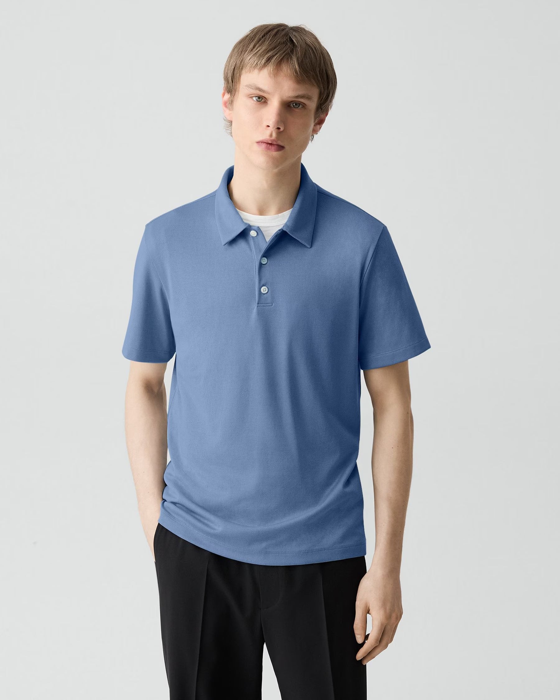 Bron Polo Shirt in Anemone Modal Jersey Bering