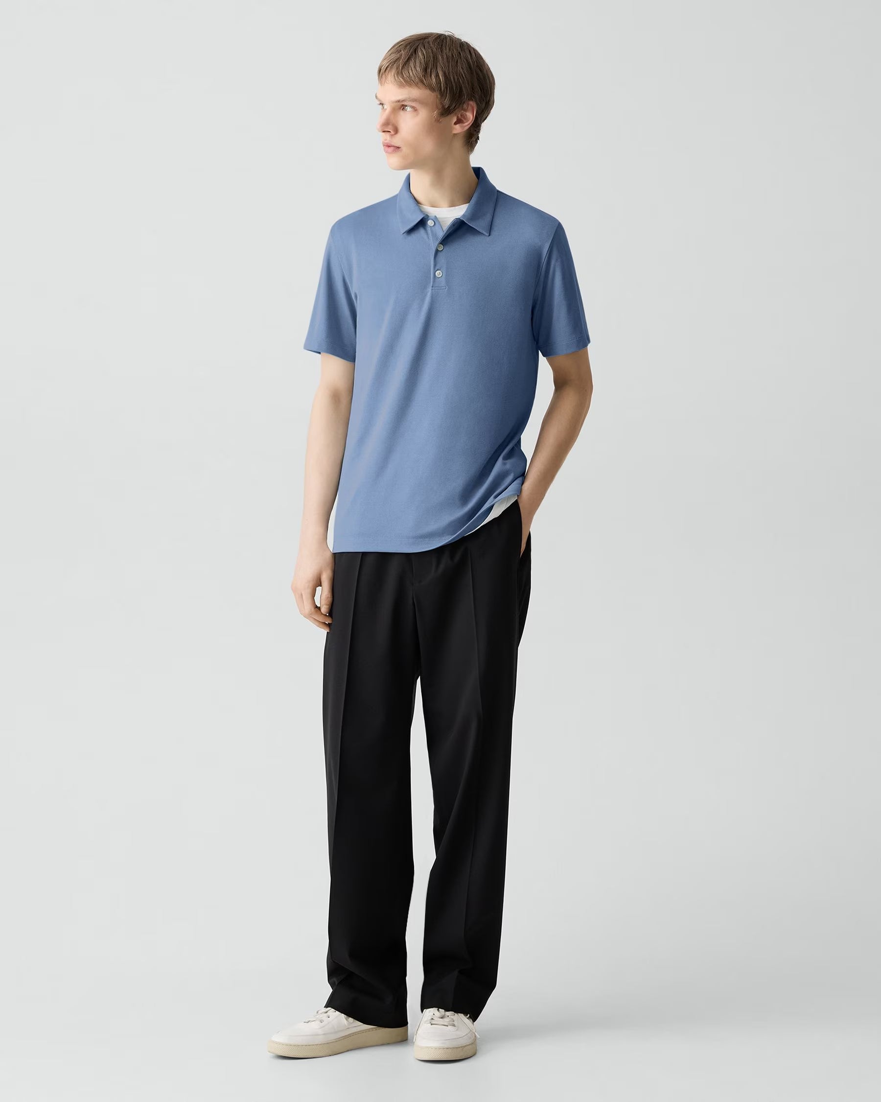 Bron Polo Shirt in Anemone Modal Jersey Bering
