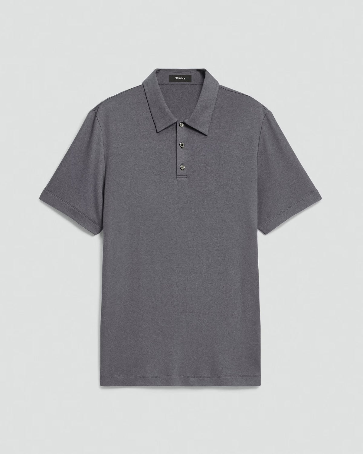 Bron Polo Shirt in Anemone Modal Jersey Carbon