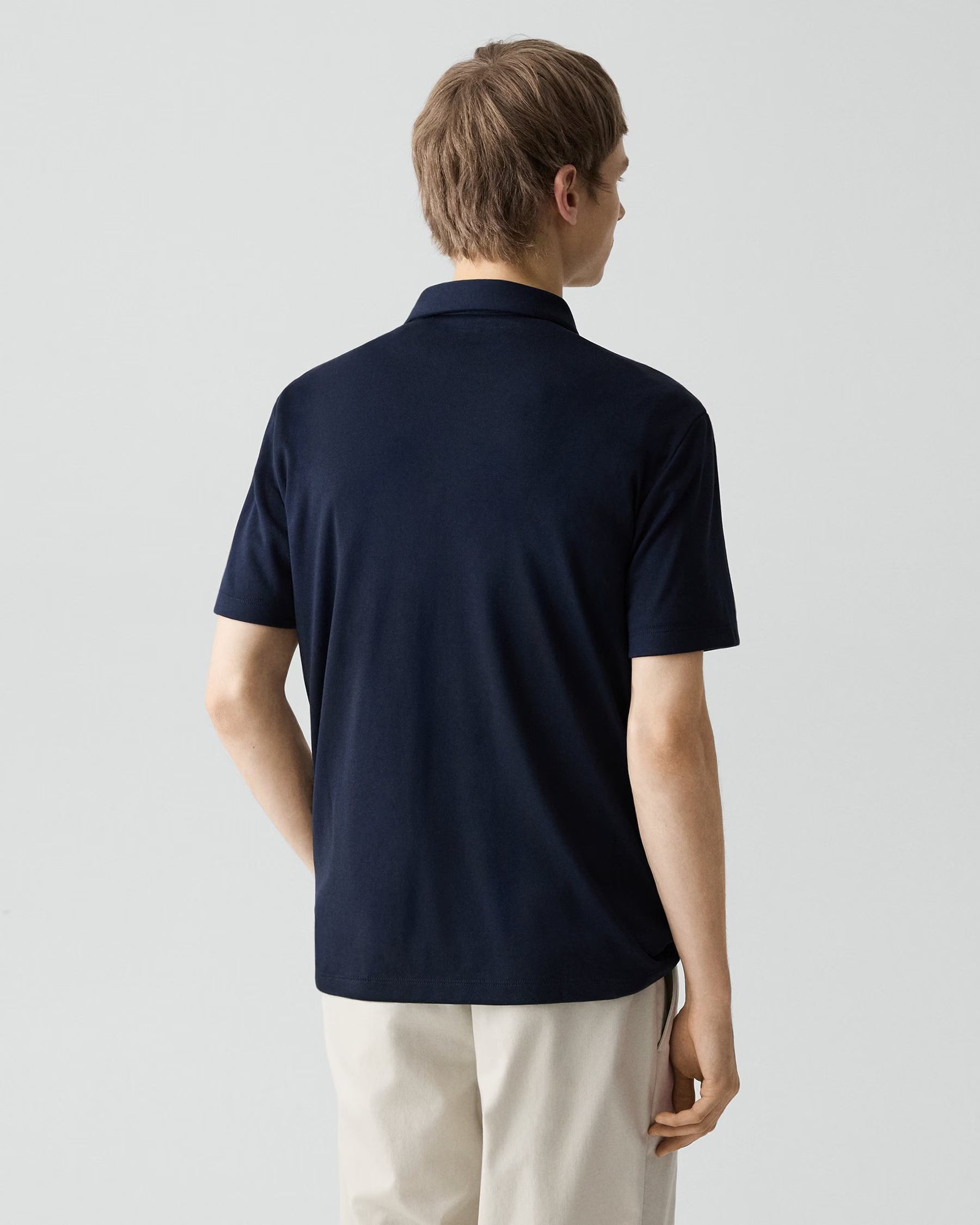 Bron Polo Shirt in Anemone Modal Jersey Baltic