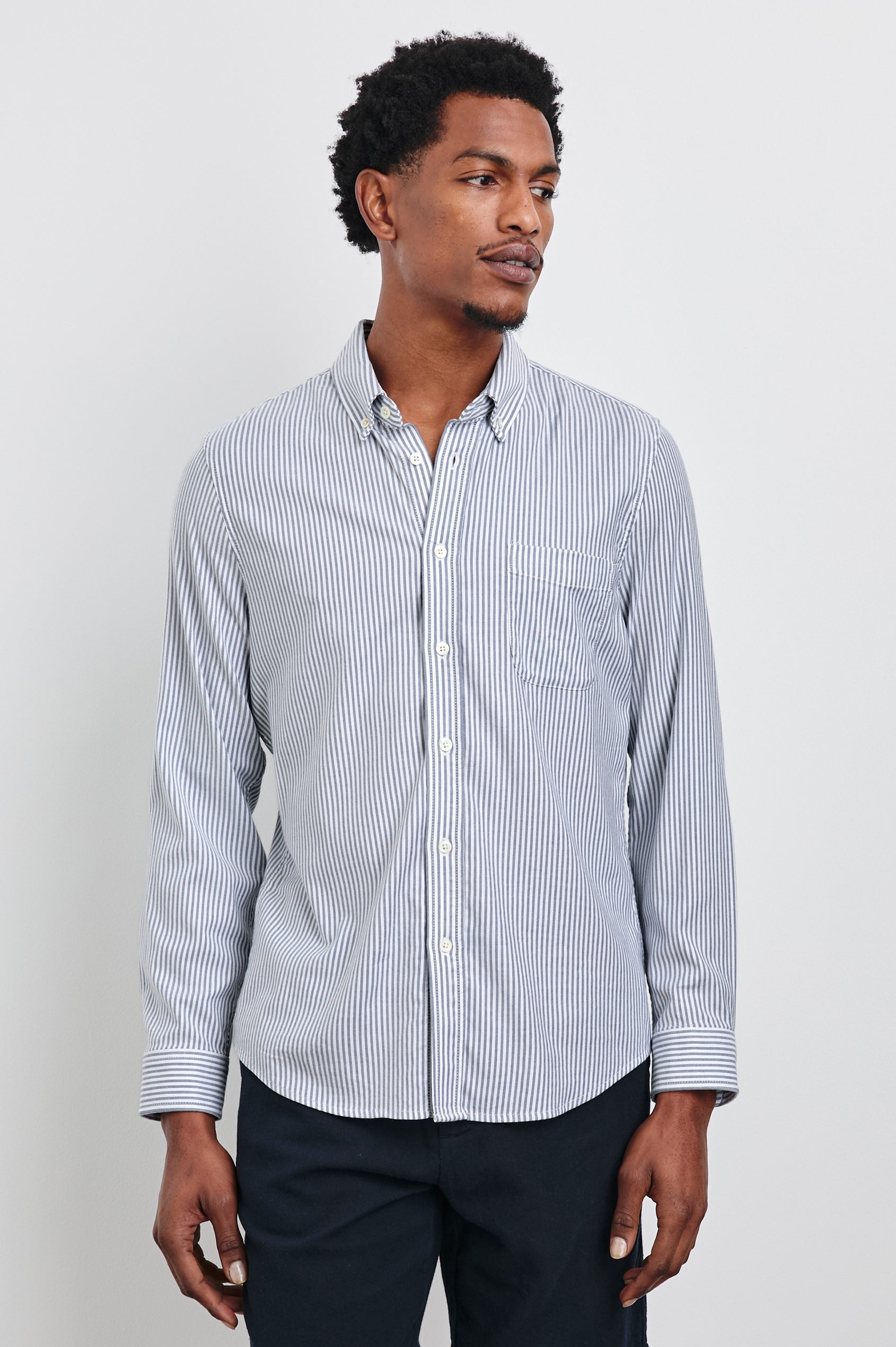 Vance Shirt Blue/White Stripe