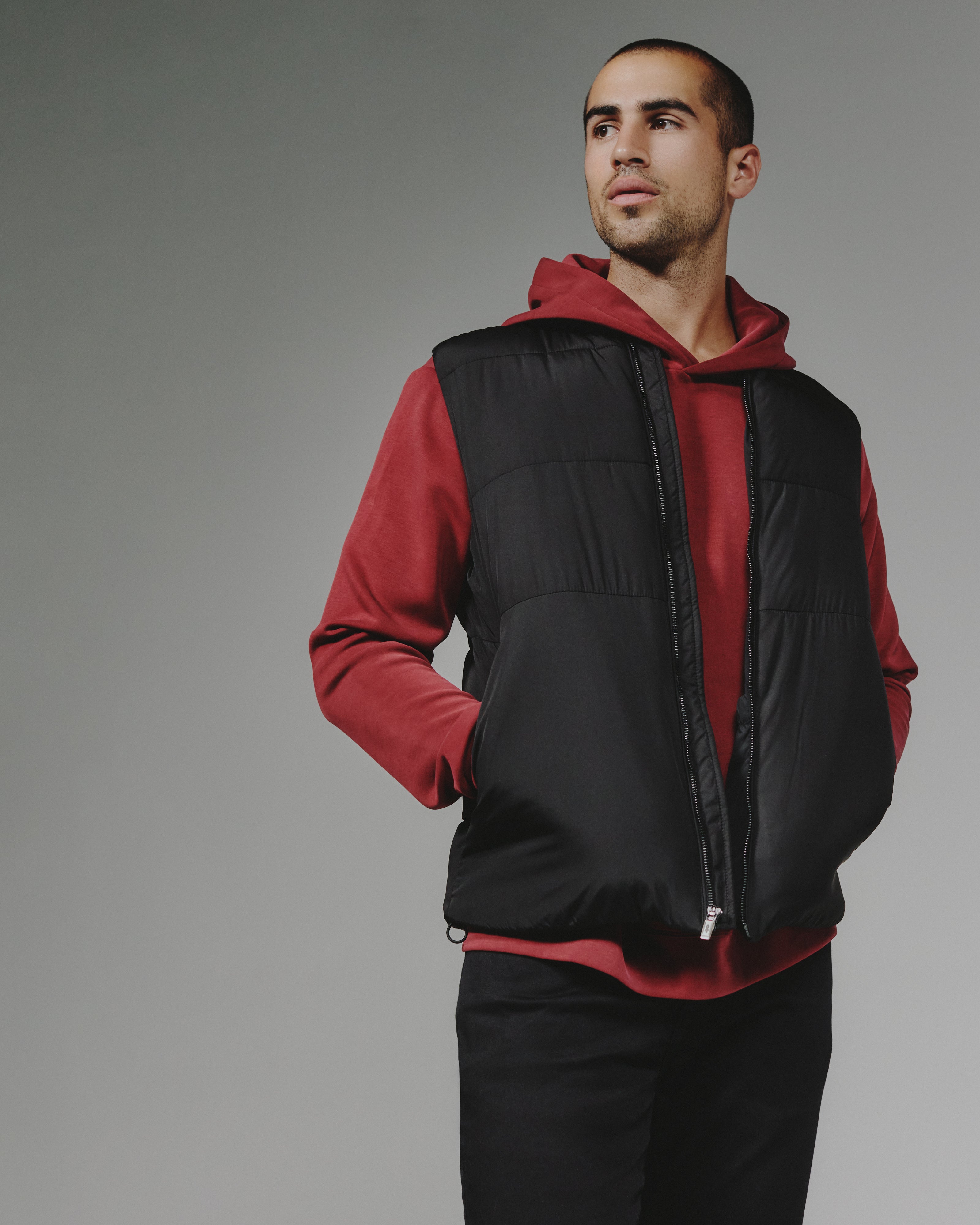 Crusade Puffer Vest, Black