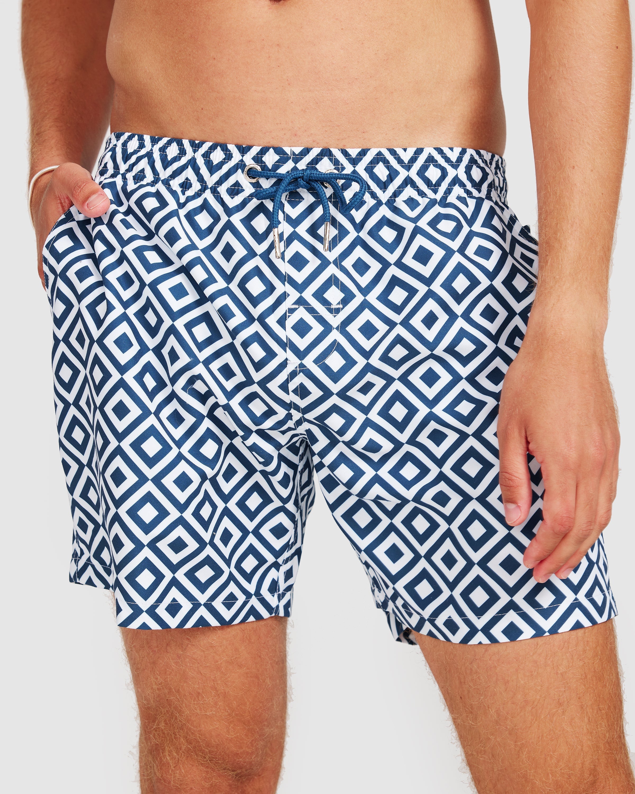 Venice Swim Short Blue Geo