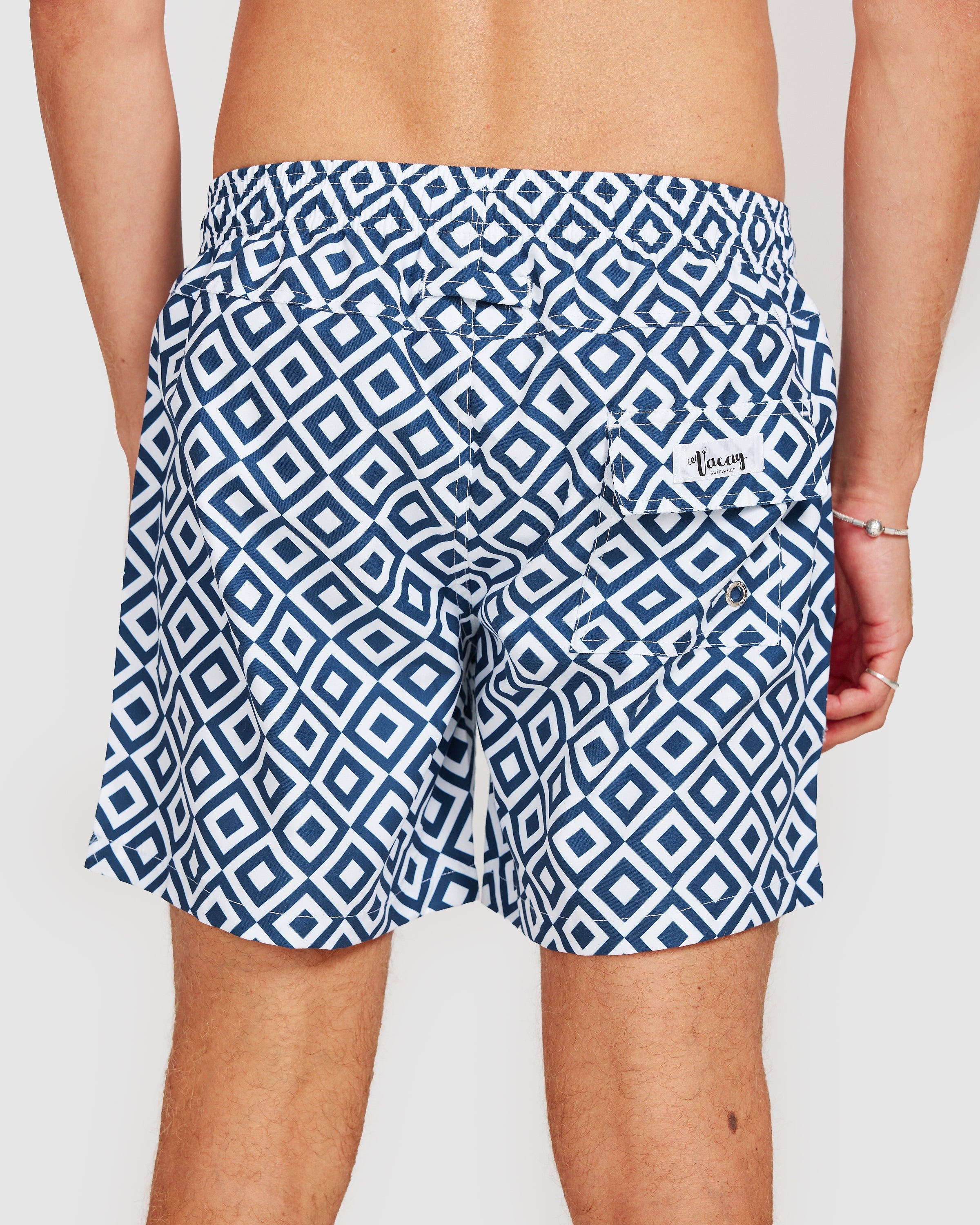 Venice Swim Short Blue Geo