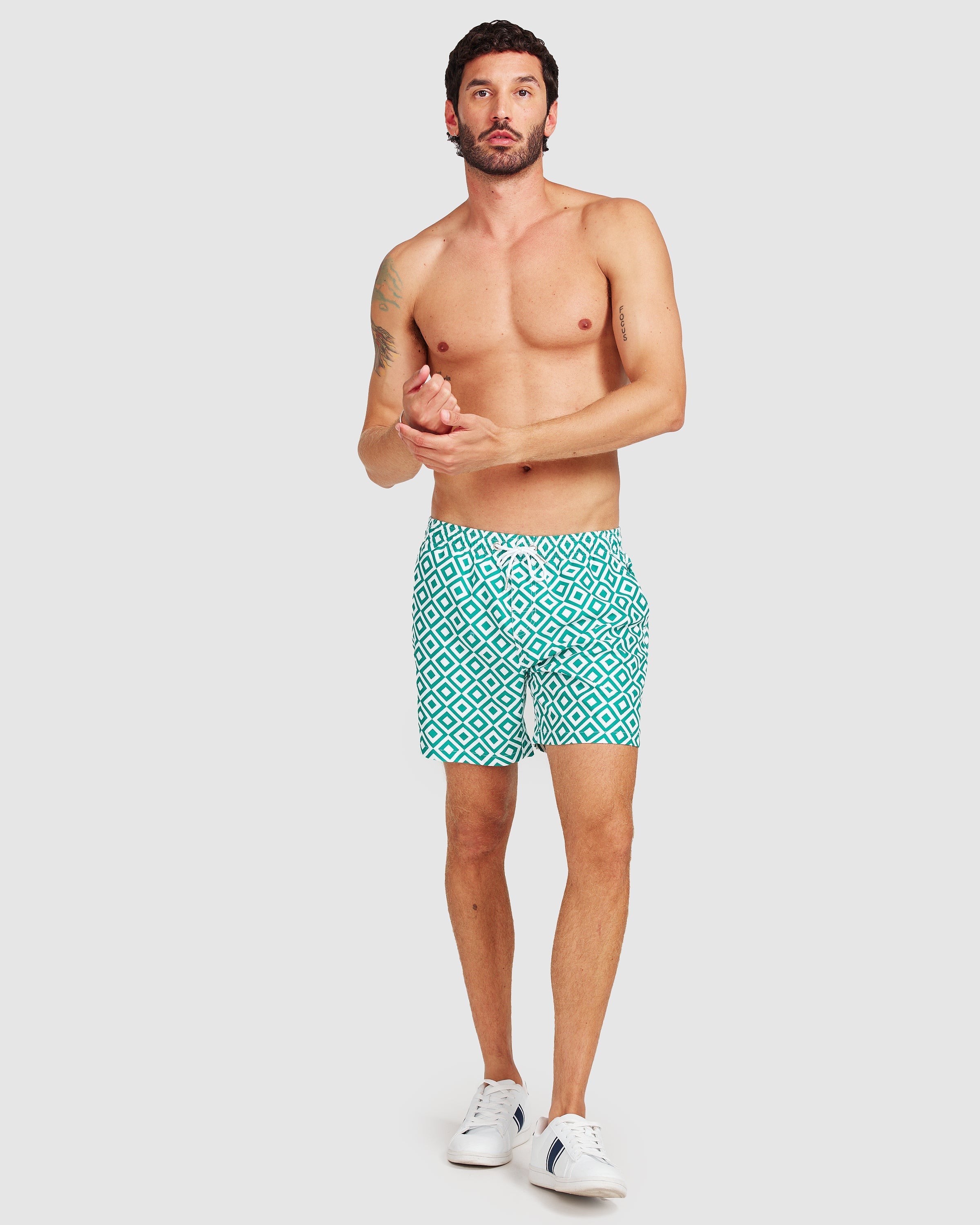 Lima Swim Short Green Geo