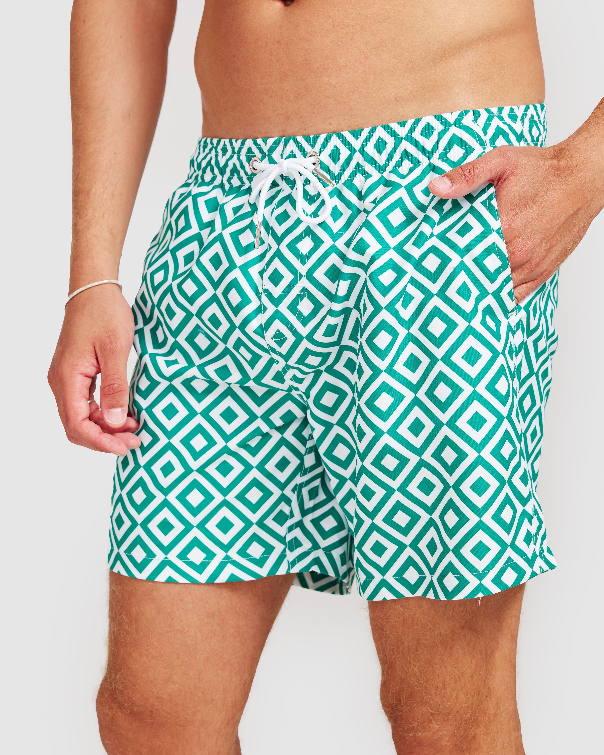 Lima Swim Short Green Geo