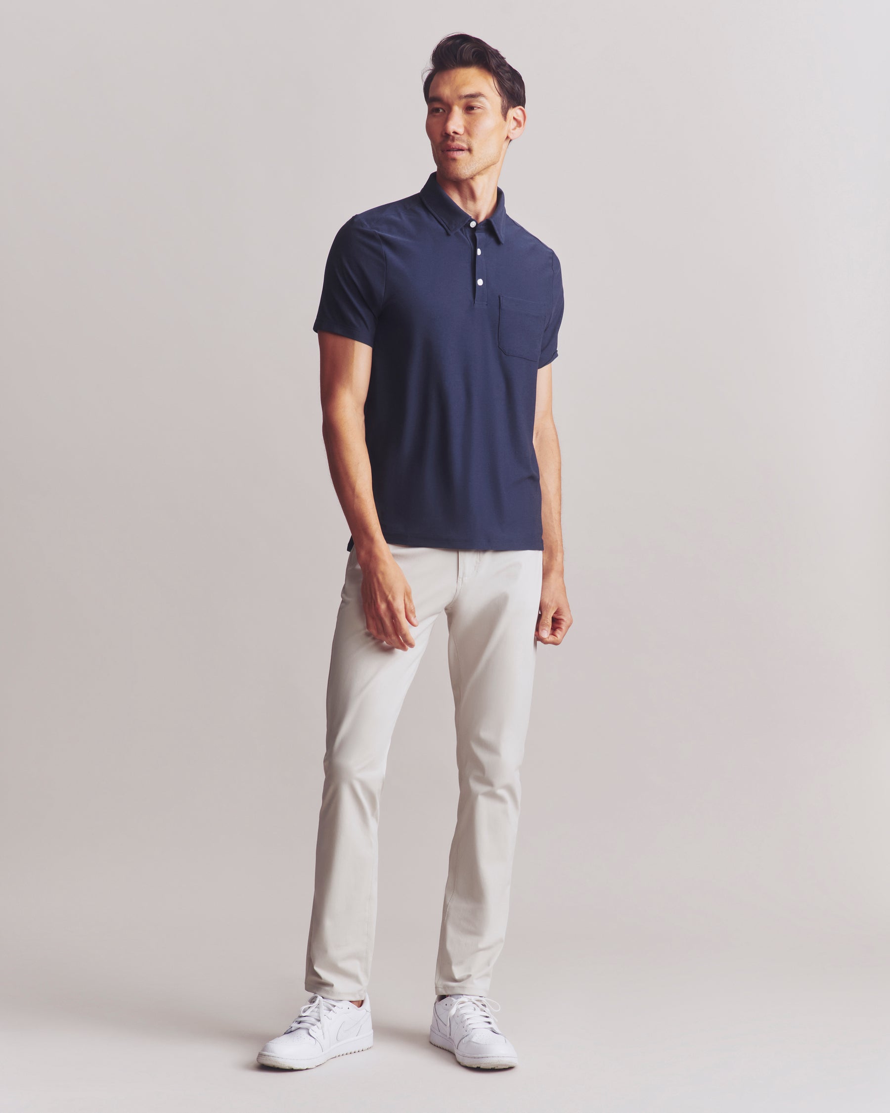 WFH Polo Navy Heather