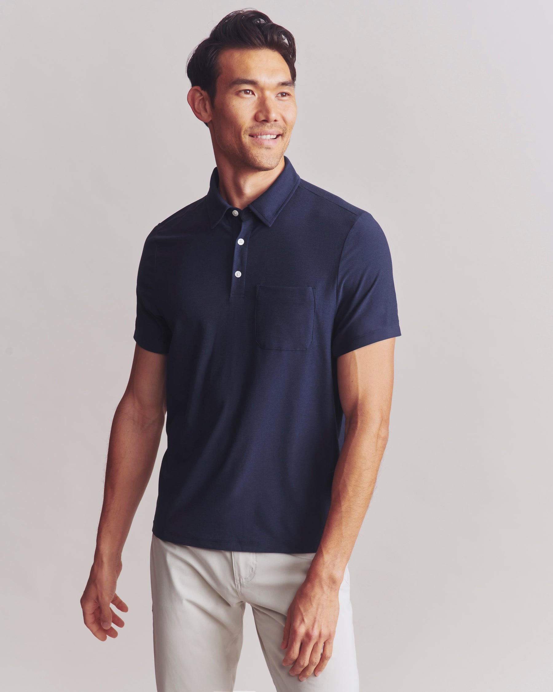 WFH Polo Navy Heather